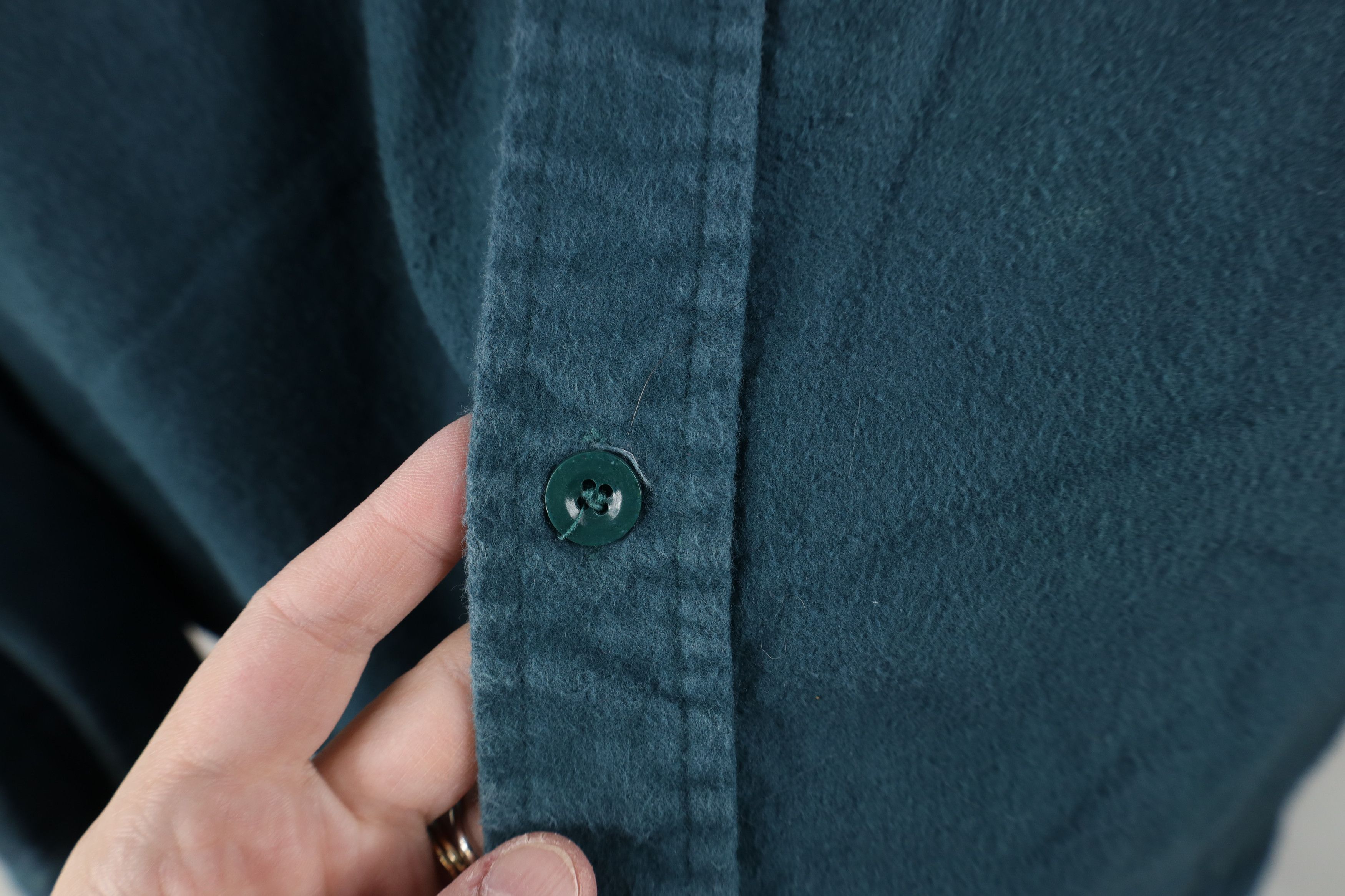 Vintage Vintage 70s Streetwear Fit Chamois Cloth Button Shirt Green Size US M / EU 48-50 / 2 - 6 Thumbnail