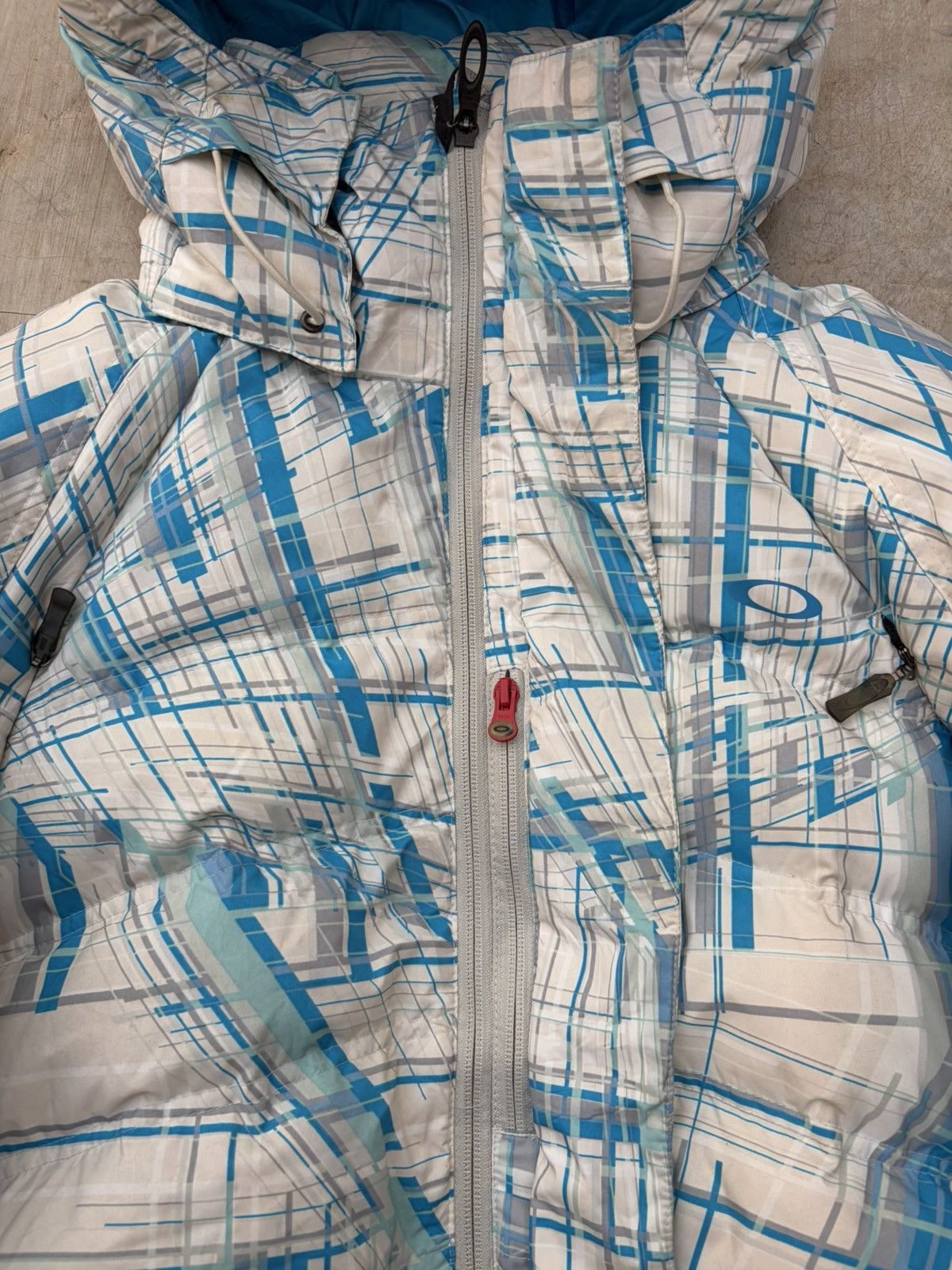Oakley 00s Oakley Down Geometric Pattern Magnetic Closure Jacket Size US S / EU 44-46 / 1 - 11 Thumbnail