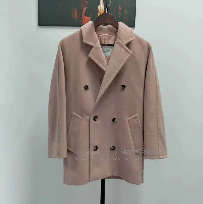 Max Mara MaxMara Pink Wool Double-Breasted Coat . Size M / US 6-8 / IT 42-44 - 1 Thumbnail