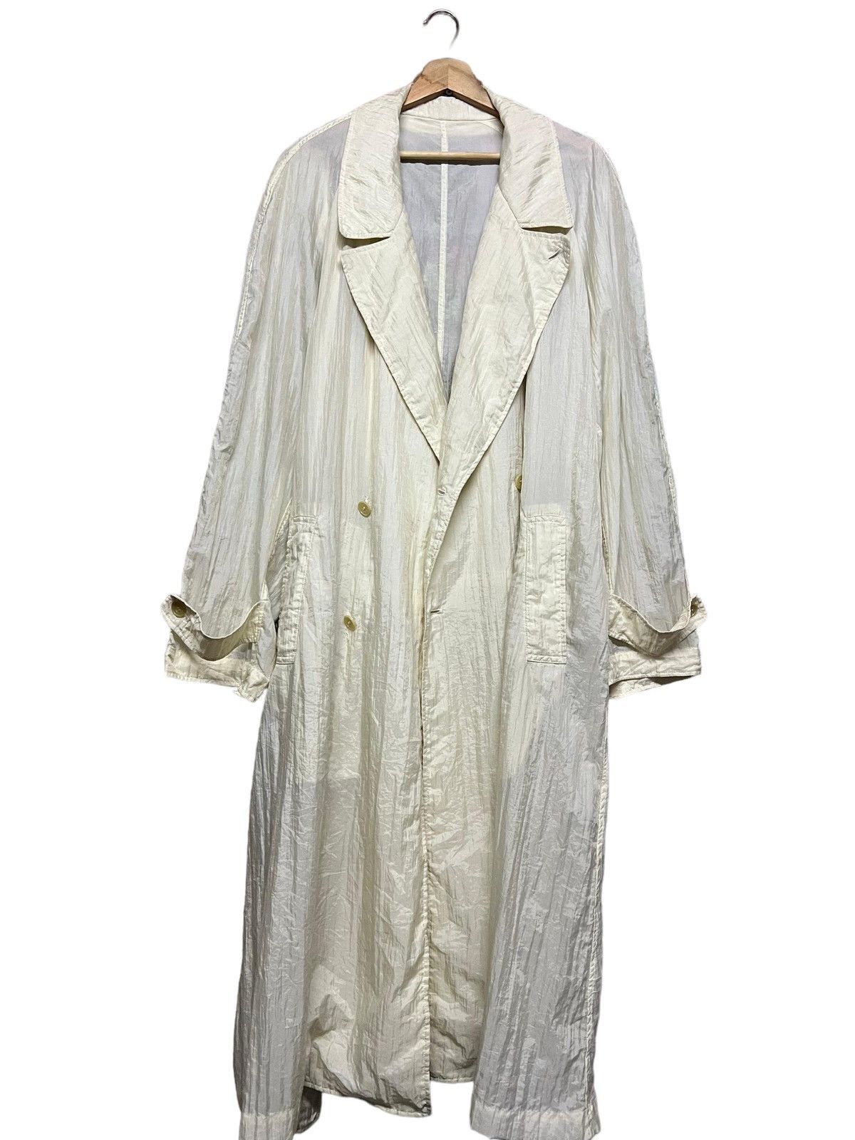Kenzo × Vintage Vtg🔥Kenzo Paris Double Breasted White Trenchcoat Jacket Size US L / EU 52-54 / 3 - 3 Thumbnail