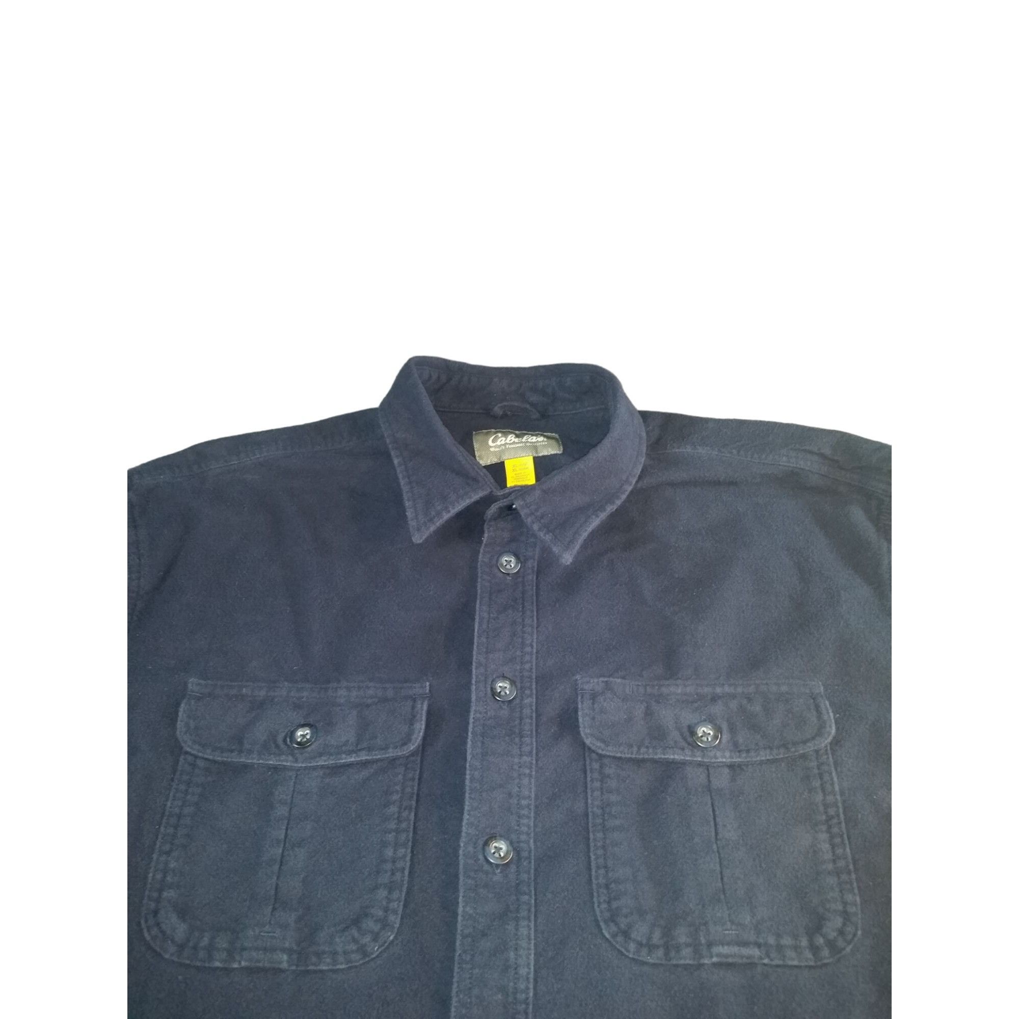Cabelas Cabela's Flannel Button Up Shirt Men Sz XL Blue Long Sleeve Size US XL / EU 56 / 4 - 2 Thumbnail
