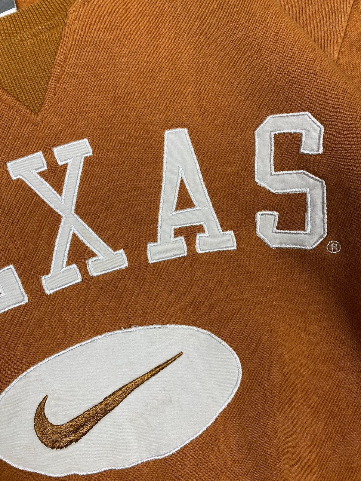 Nike Nike Texas Center Swoosh Sweatshirt Vintage 90s Orange Size US S / EU 44-46 / 1 - 7 Thumbnail