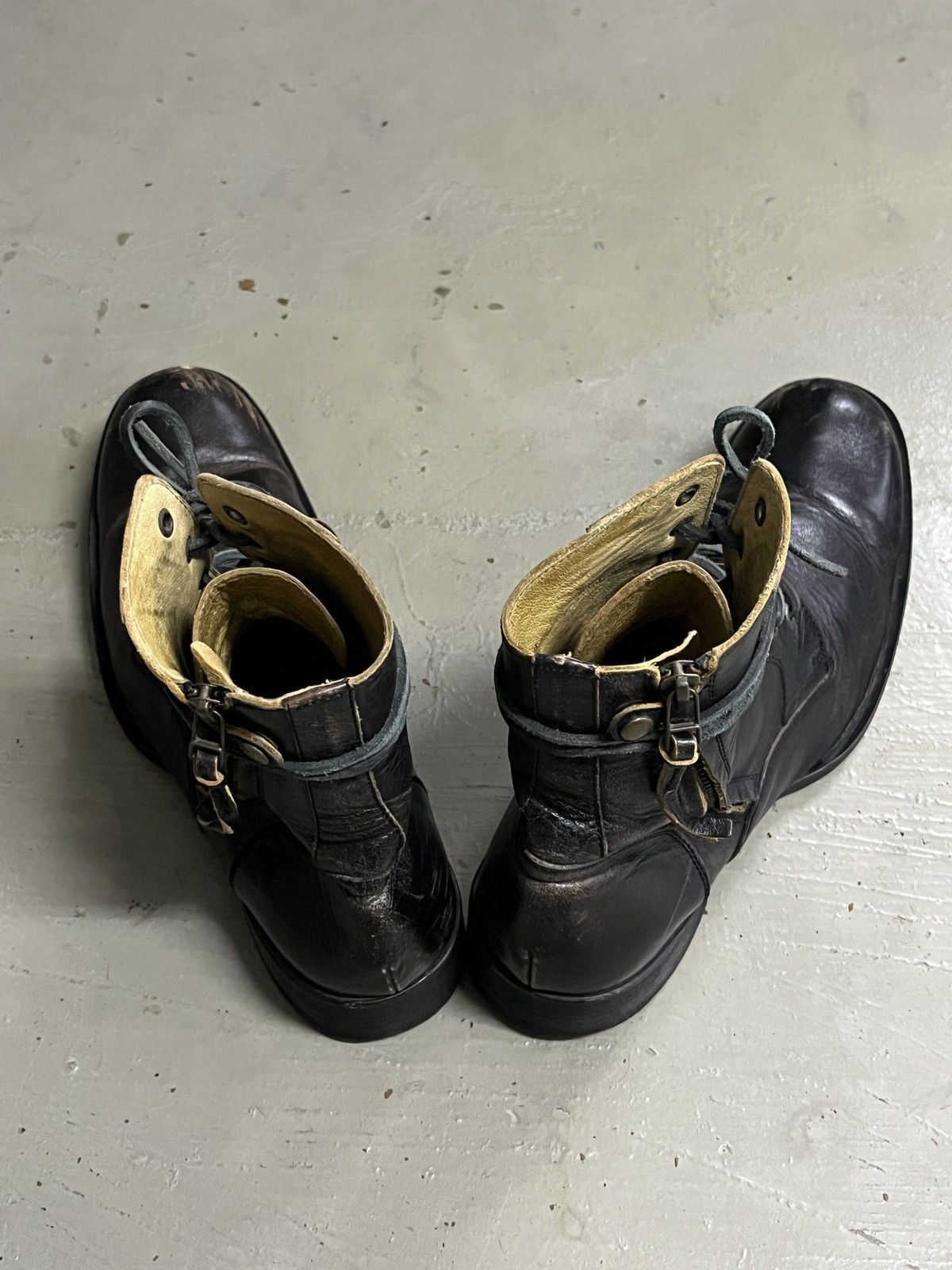 Balmain Maison Miharayasuhiro Balmain STYLE Leather Zipper Boots Size US 8 / EU 41 - 8 Thumbnail