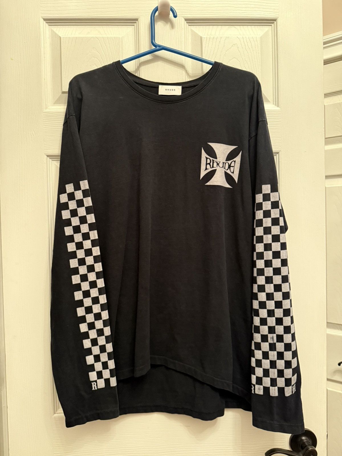 Rhude Rhude Classic Checkers Long Sleeve T-Shirt Size US S / EU 44-46 / 1 - 1 Thumbnail