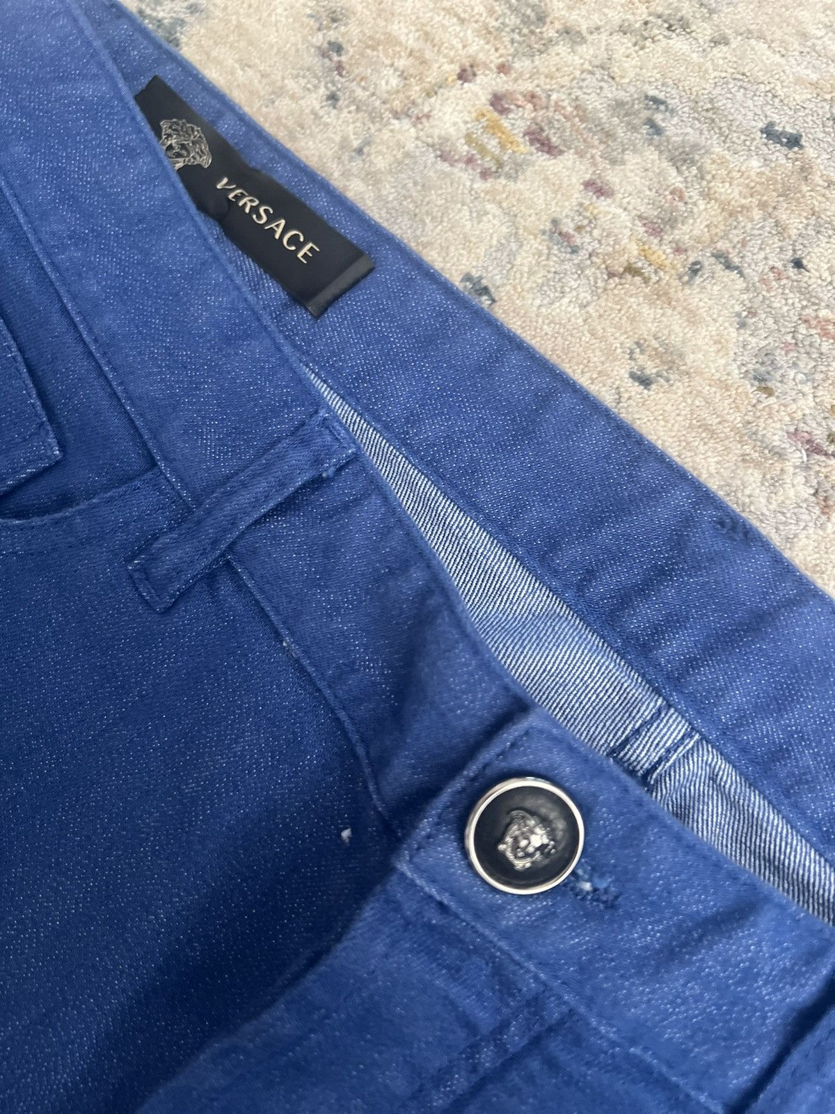 Versace Gianni Versace Blue Denim Jeans Sz 37 Size US 37 - 2 Thumbnail