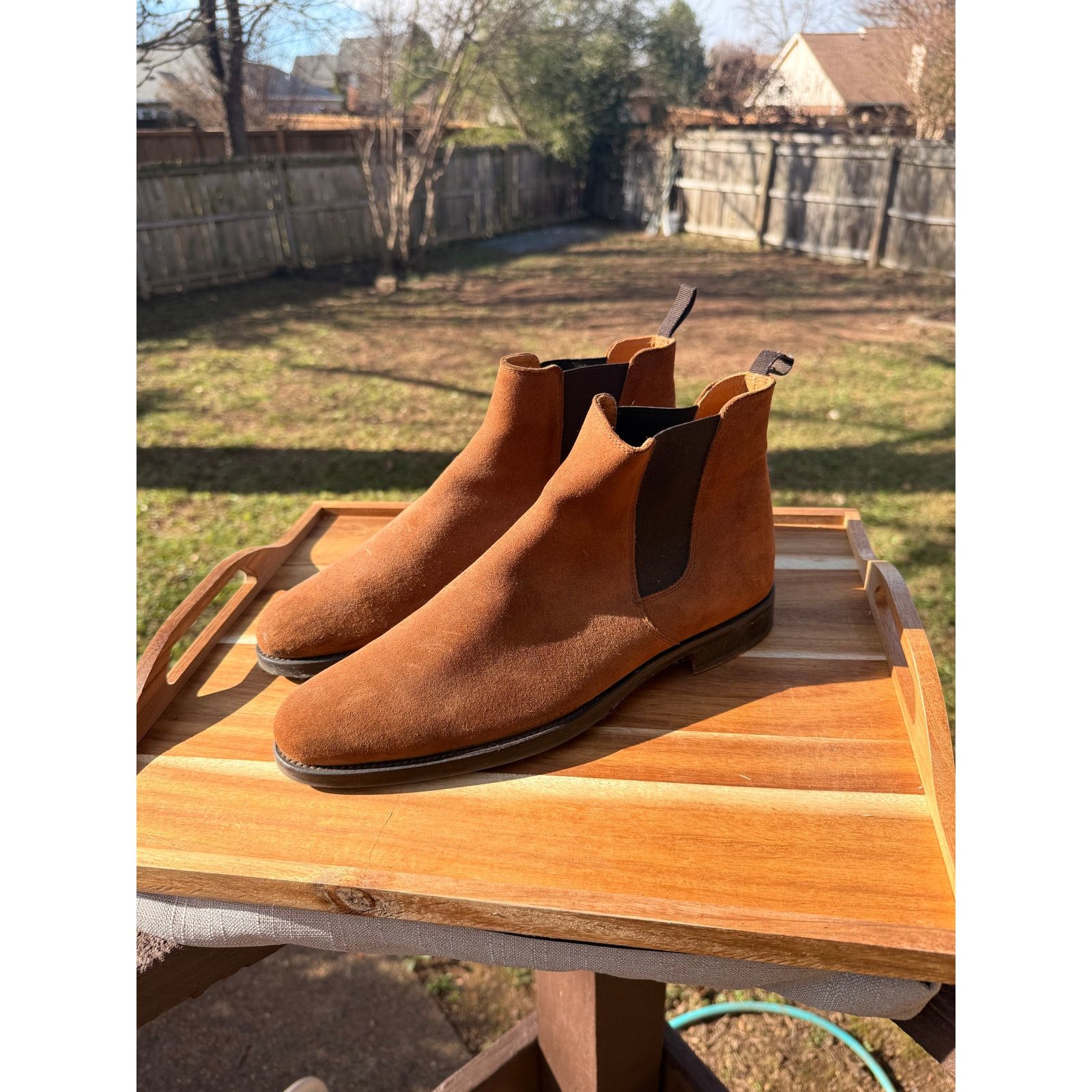 Oro Los Angeles Brown Chelsea Boots Size 8 (Fits Like 9)