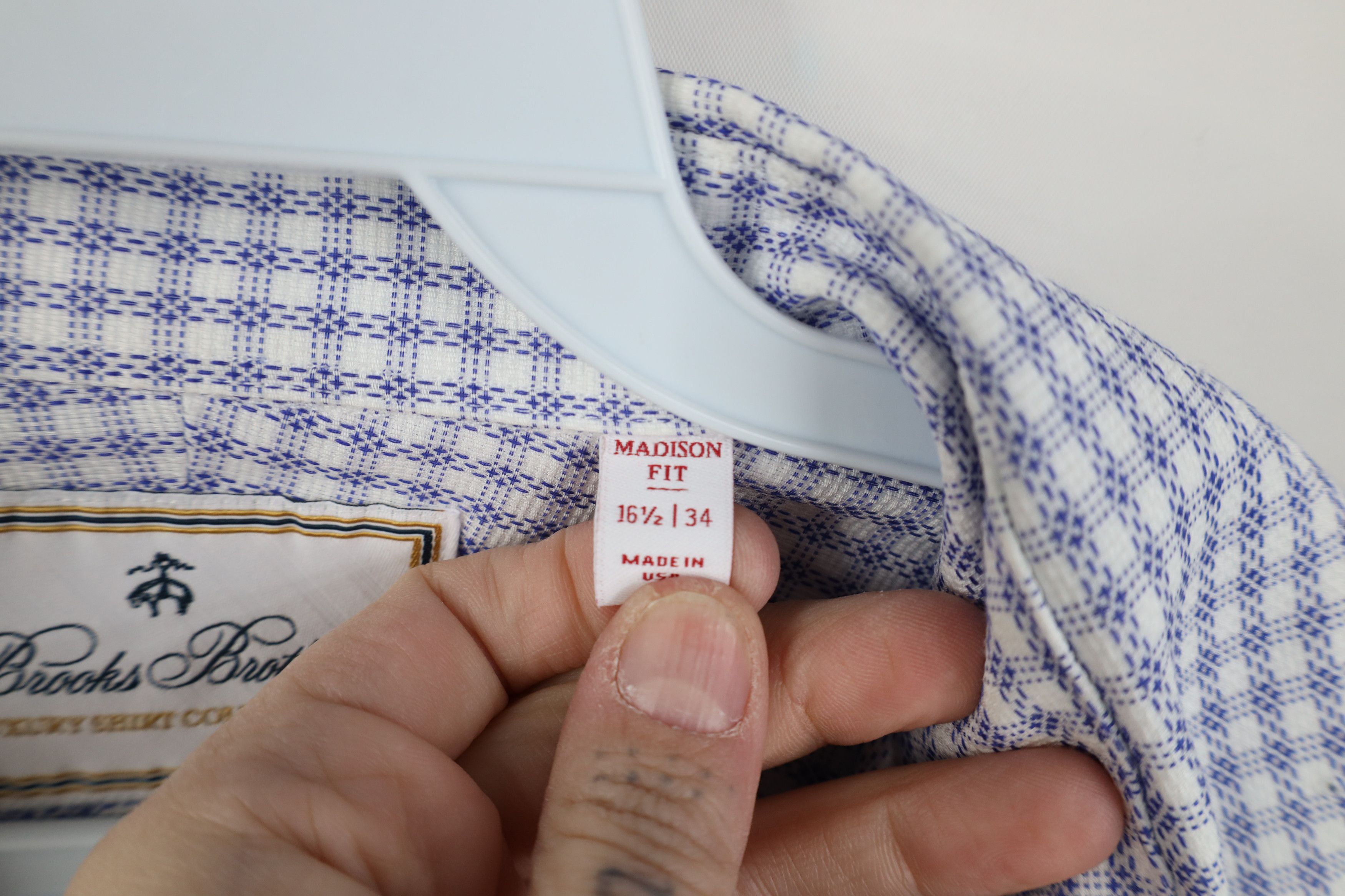 Brooks Brothers Brooks Brothers Thomas Mason Fit Luxury Button Shirt Plaid Size US L / EU 52-54 / 3 - 8 Thumbnail