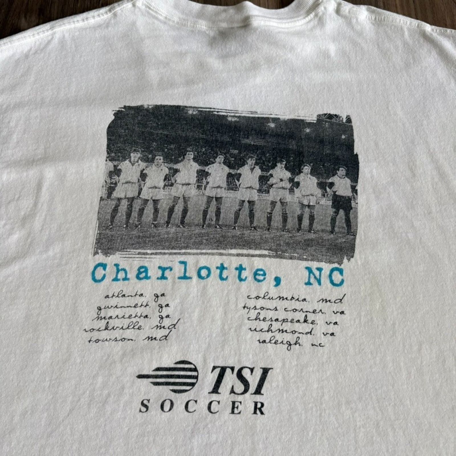 Vintage Vintage Soccer T-Shirt Men's Size XL White 1997 Size US XL / EU 56 / 4 - 6 Thumbnail