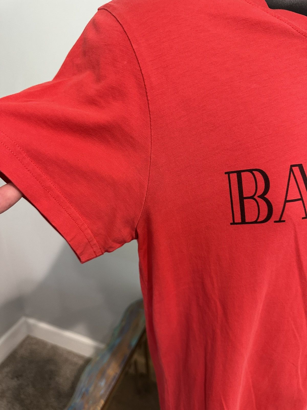 Balmain Red Balmain Logo T Shirt Size US M / EU 48-50 / 2 - 5 Thumbnail