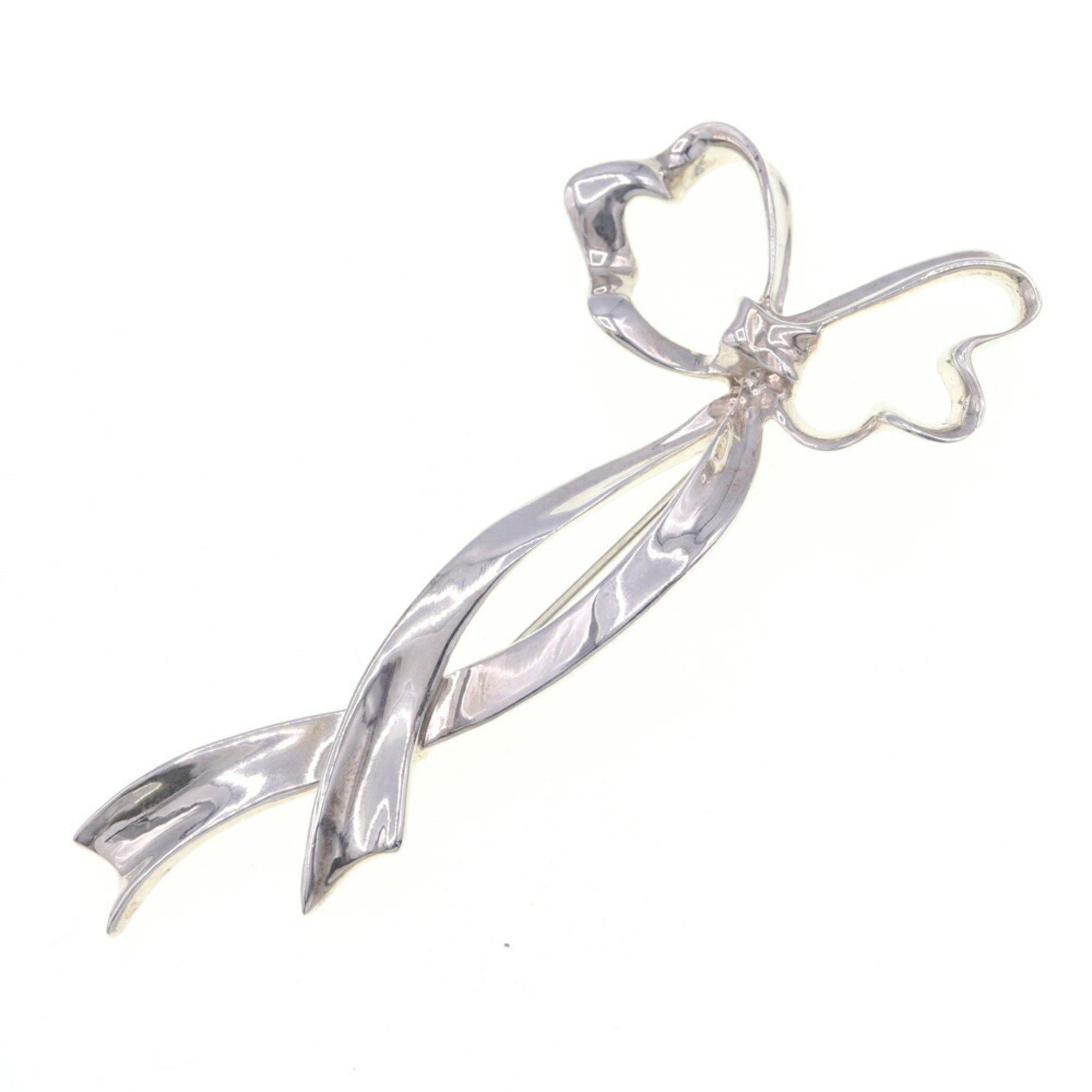 Tiffany & Co. Tiffany & Co. sterling silver ribbon brooch in 925 silver. Women's pin brooch. Size ONE SIZE - 1 Thumbnail