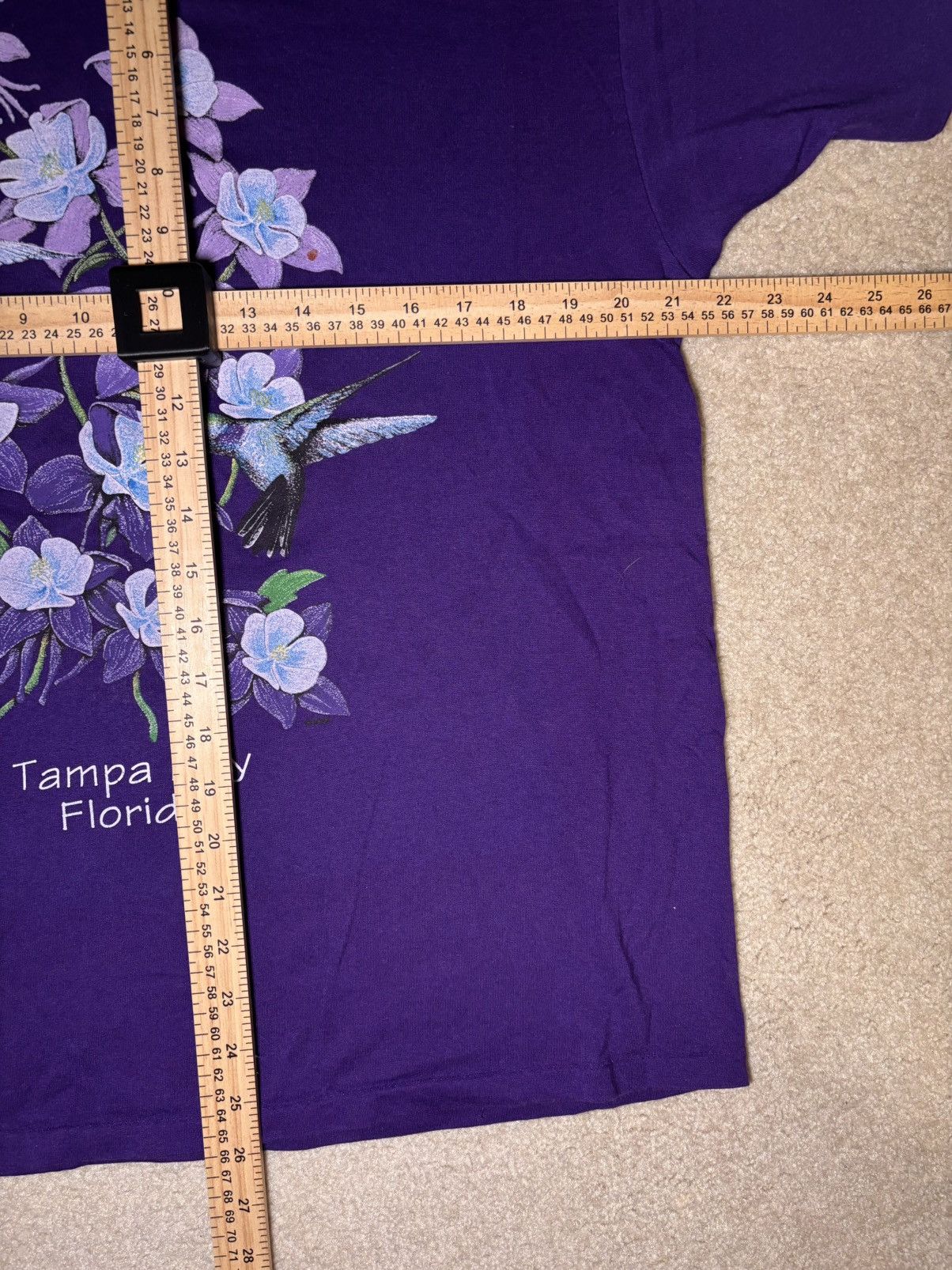 Vintage VTG 90s Tampa Bay Florida WILD FLOWERS T-Shirt Mens Large Size US L / EU 52-54 / 3 - 3 Thumbnail