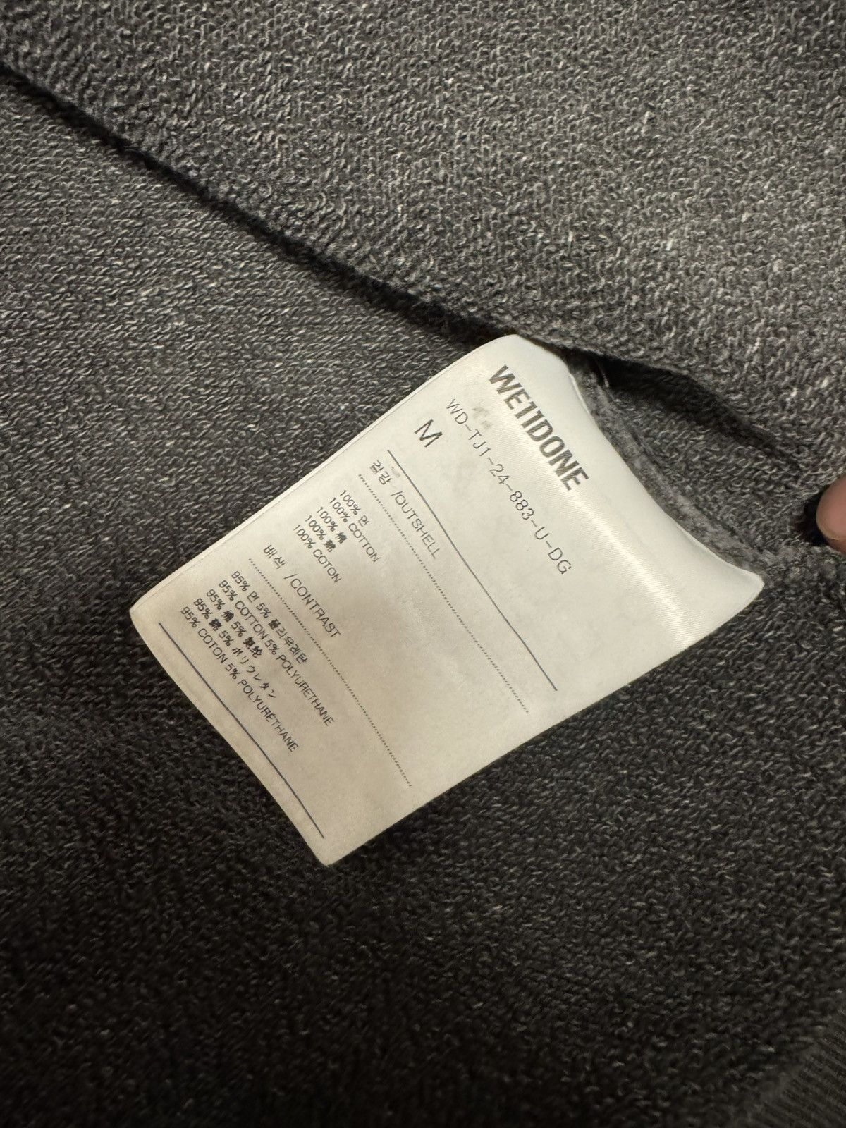 WE11DONE We11done Distressed Zip Hoodie Dark Grey Size M Rare Size US M / EU 48-50 / 2 - 10 Thumbnail