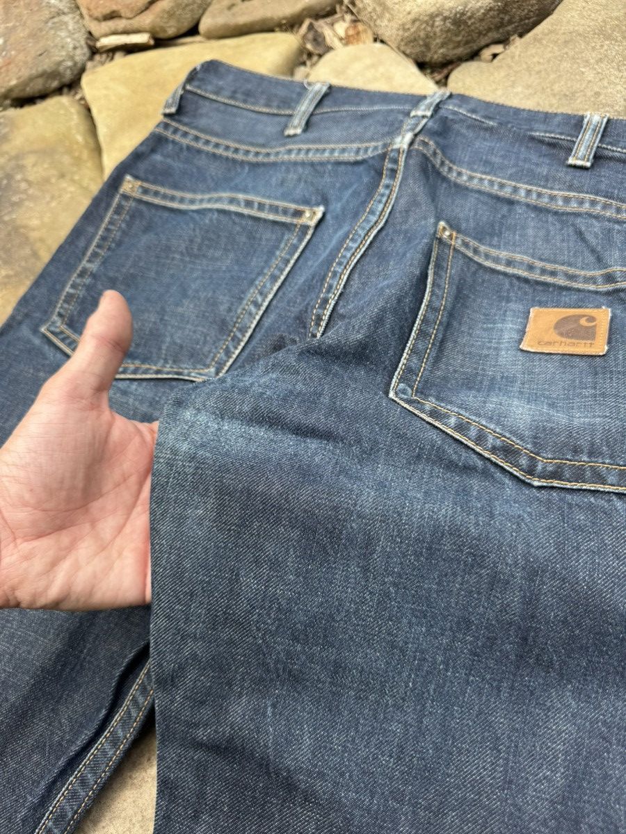 Carhartt Vintage Carhartt Y2k Baggy Indigo Distressed Pants Size US 33 - 4 Thumbnail