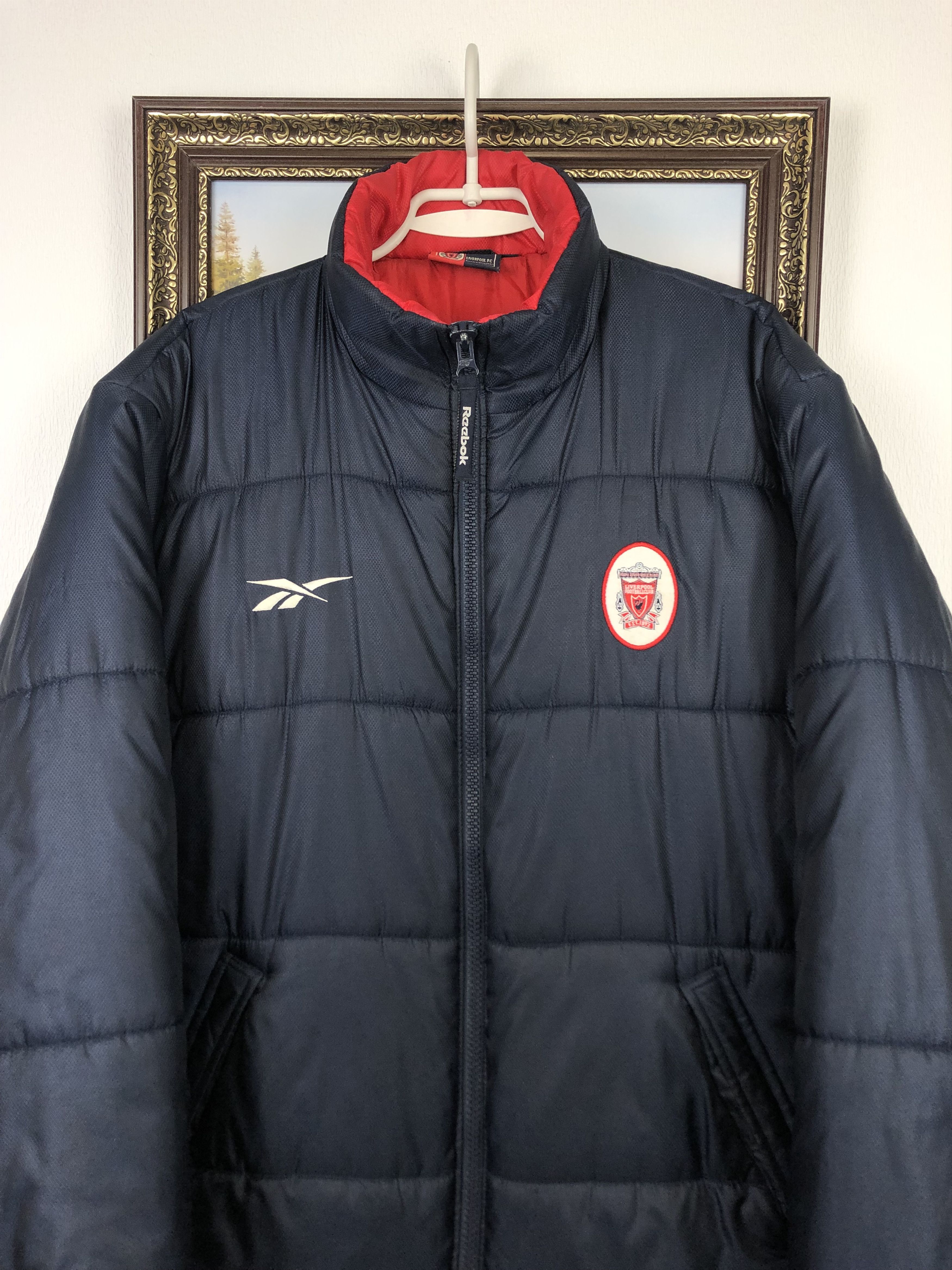 Reebok Vintage Reebok Liverpool Football Jacket Soccer Bomber Blue Size US L / EU 52-54 / 3 - 2 Thumbnail
