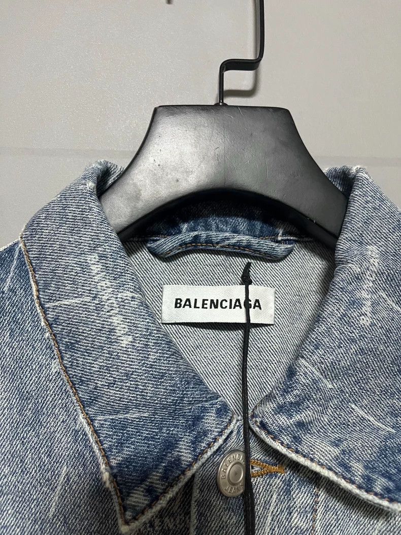 Balenciaga Balenciaga Logo Printed Denim Jacket-2506 Size US M / EU 48-50 / 2 - 3 Thumbnail