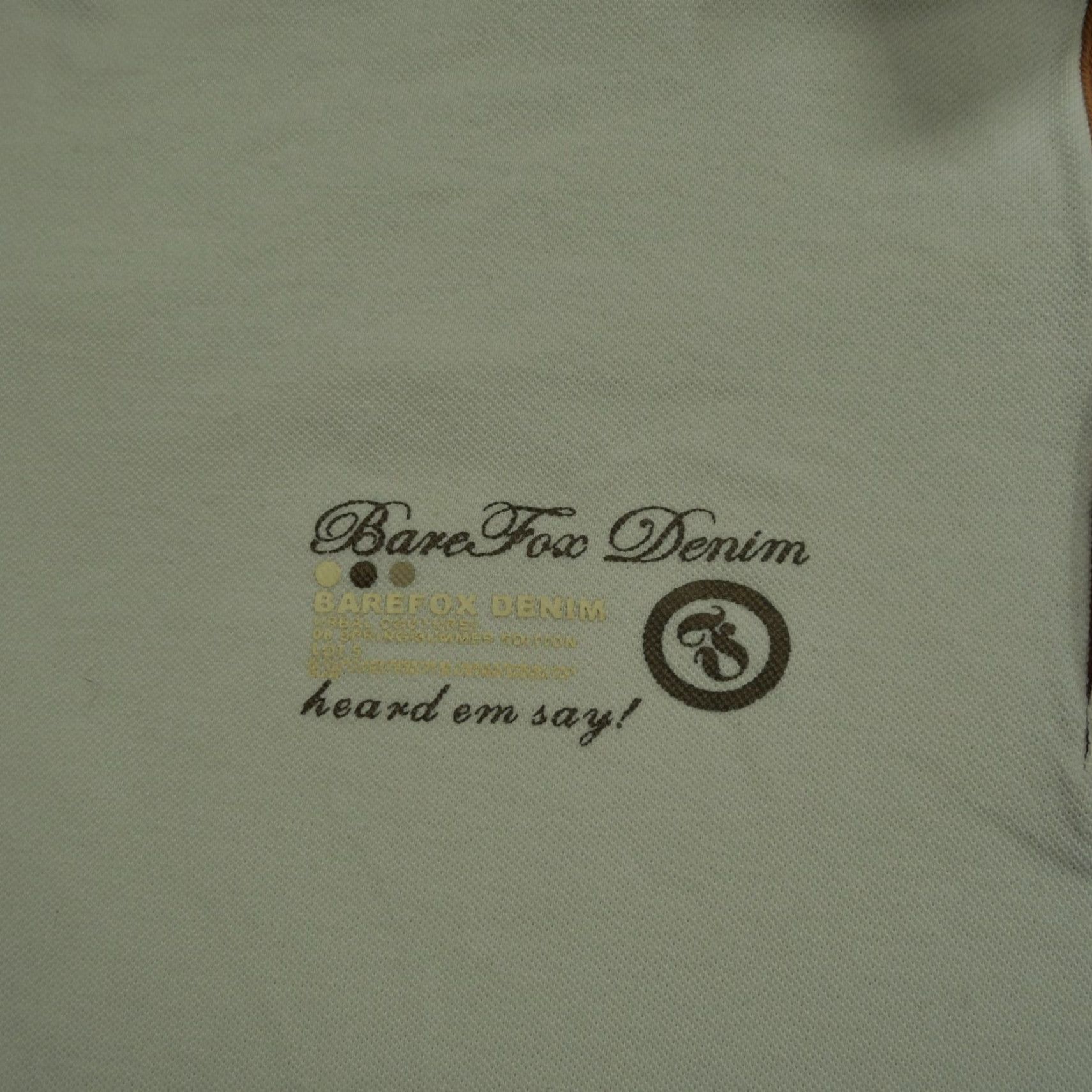 Denime VINTAGE Barefox Denim Polo Shirt Mens 2XL Brown Tan Giraffe Hip Hop Y2K Casual Preppy Logo Collar - (Note: Original content preserved; no additions) Size US XXL / EU 58 / 5 - 4 Thumbnail