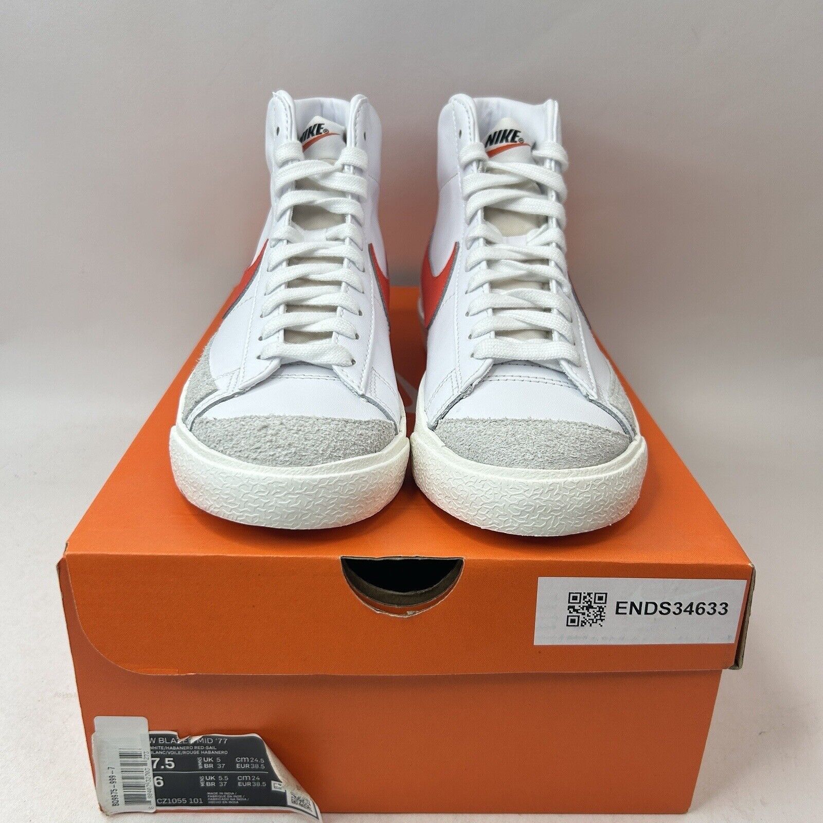 Nike Nike Blazer Mid 77’ WMNS “Habanero Red” 2024 Size US 7.5 / IT 37.5 - 2 Thumbnail