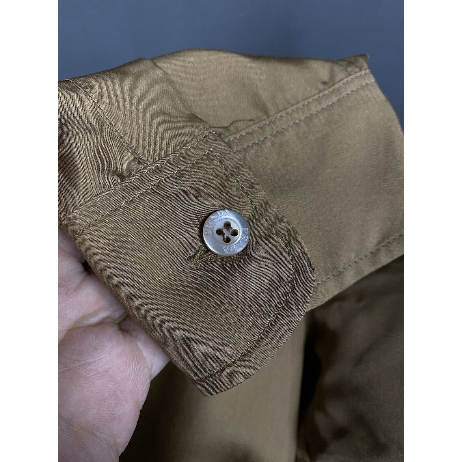 Prada Prada Women's Brown Silk Longsleeve Shirt Size 44 Size M / US 6-8 / IT 42-44 - 7 Thumbnail