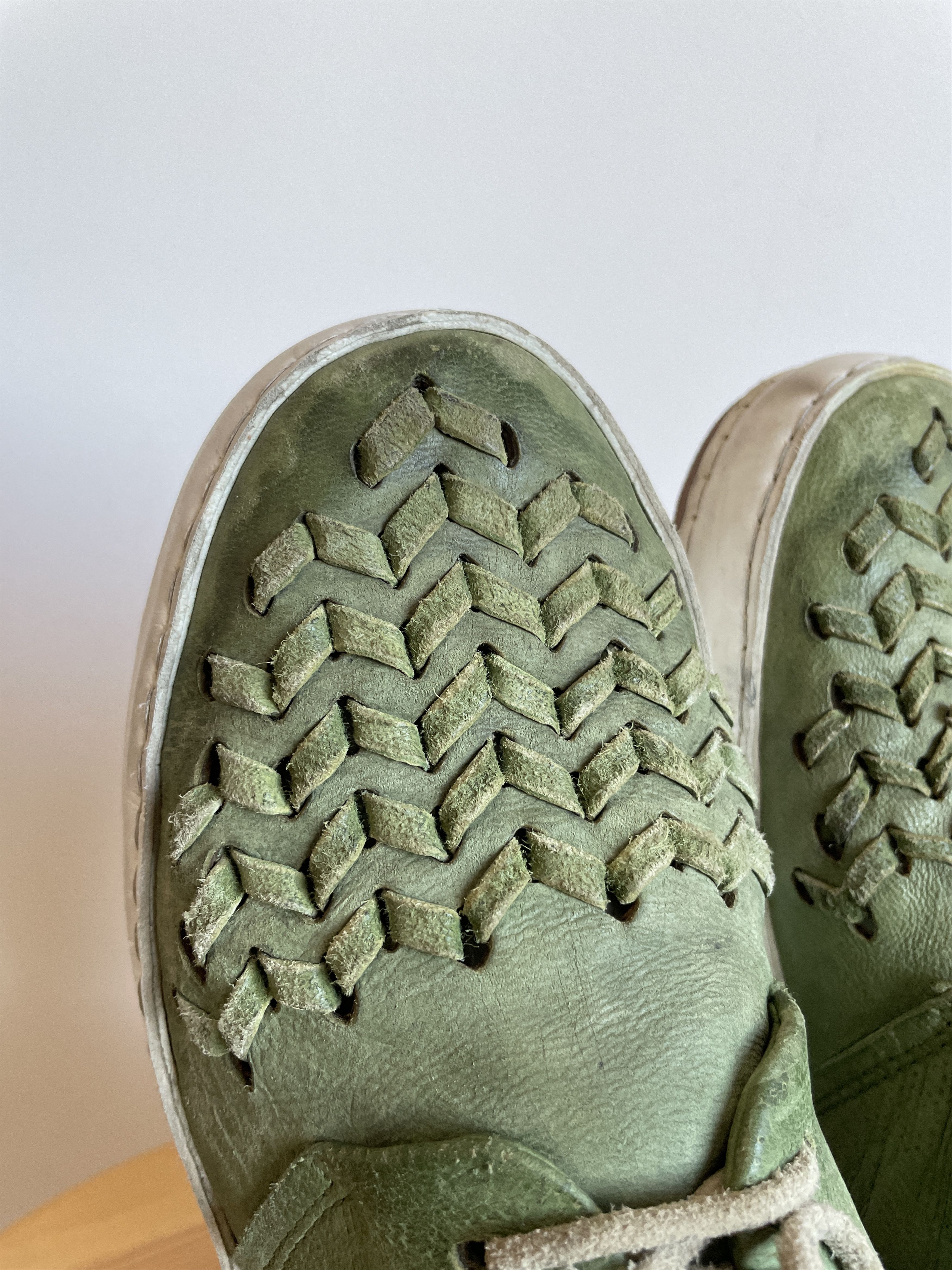 A.S.98 A.S. 98 Womens Leather Woven Distressed Sneakers Size US 10 / IT 40 - 8 Thumbnail