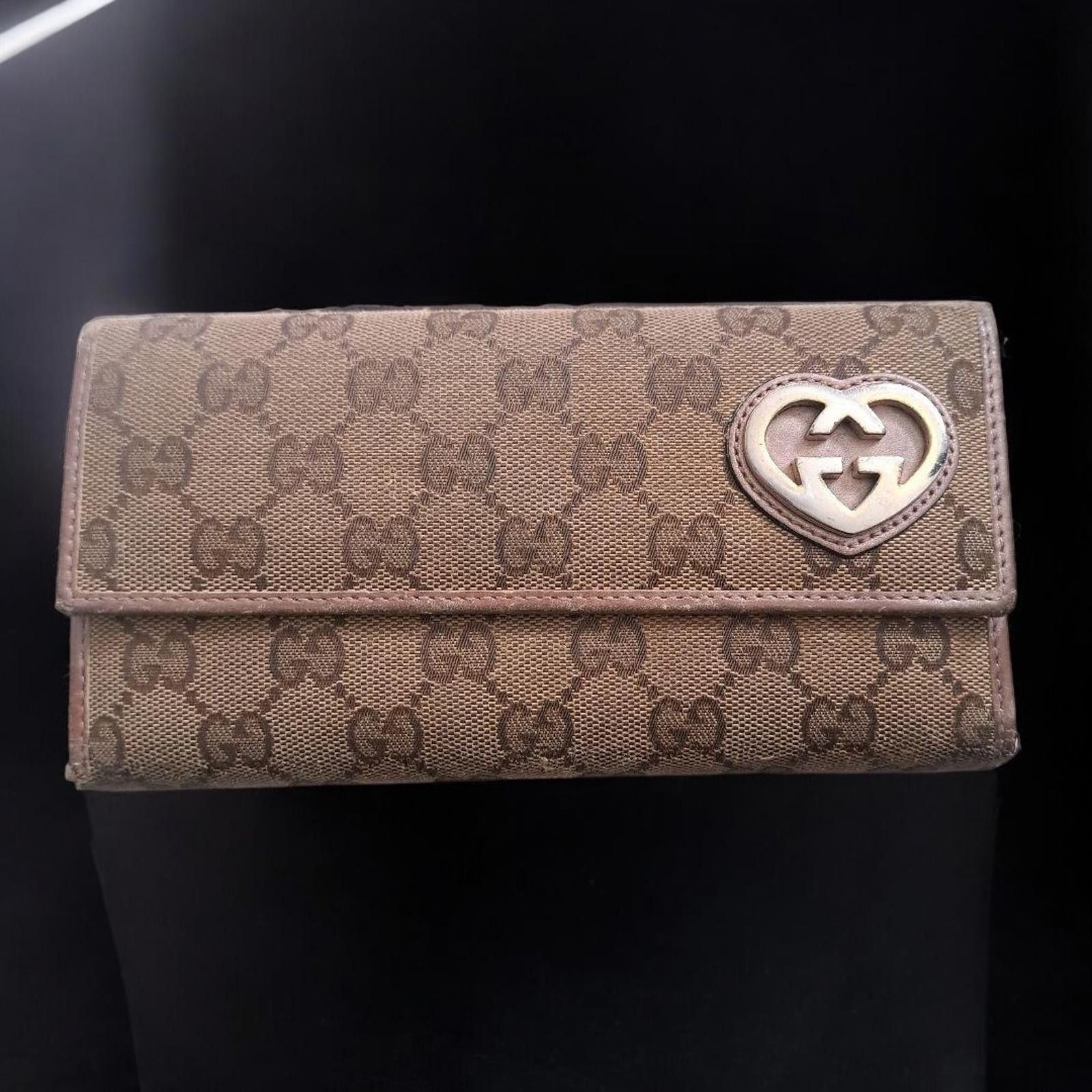 Gucci Gucci - Brown GG Monogram Heart Logo Wallet Size ONE SIZE - 2 Thumbnail