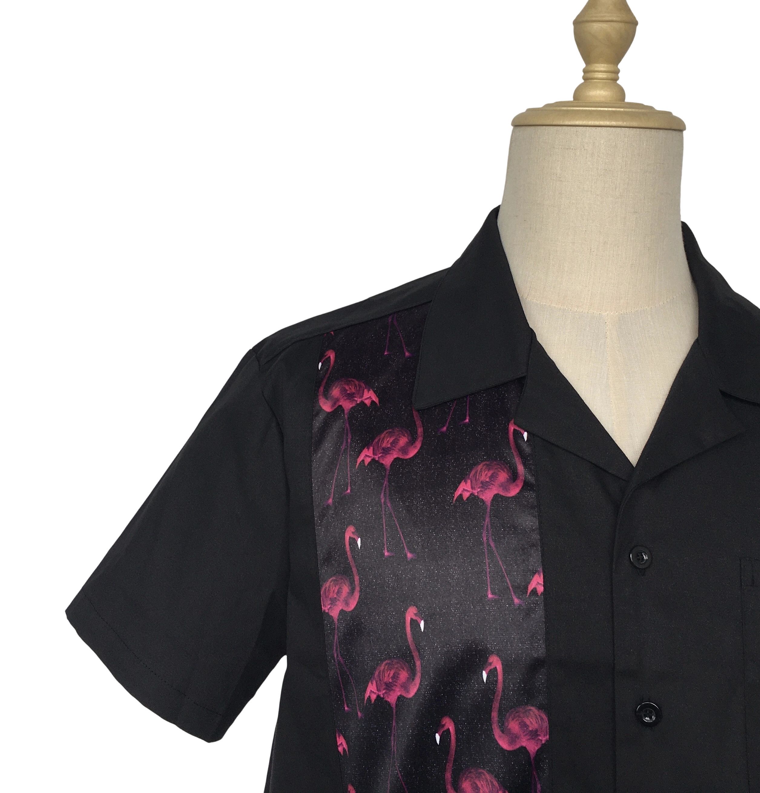 Other Black Casual Bowling Shirts Flamingo Panel Vintage Style Size US L / EU 52-54 / 3 - 5 Thumbnail