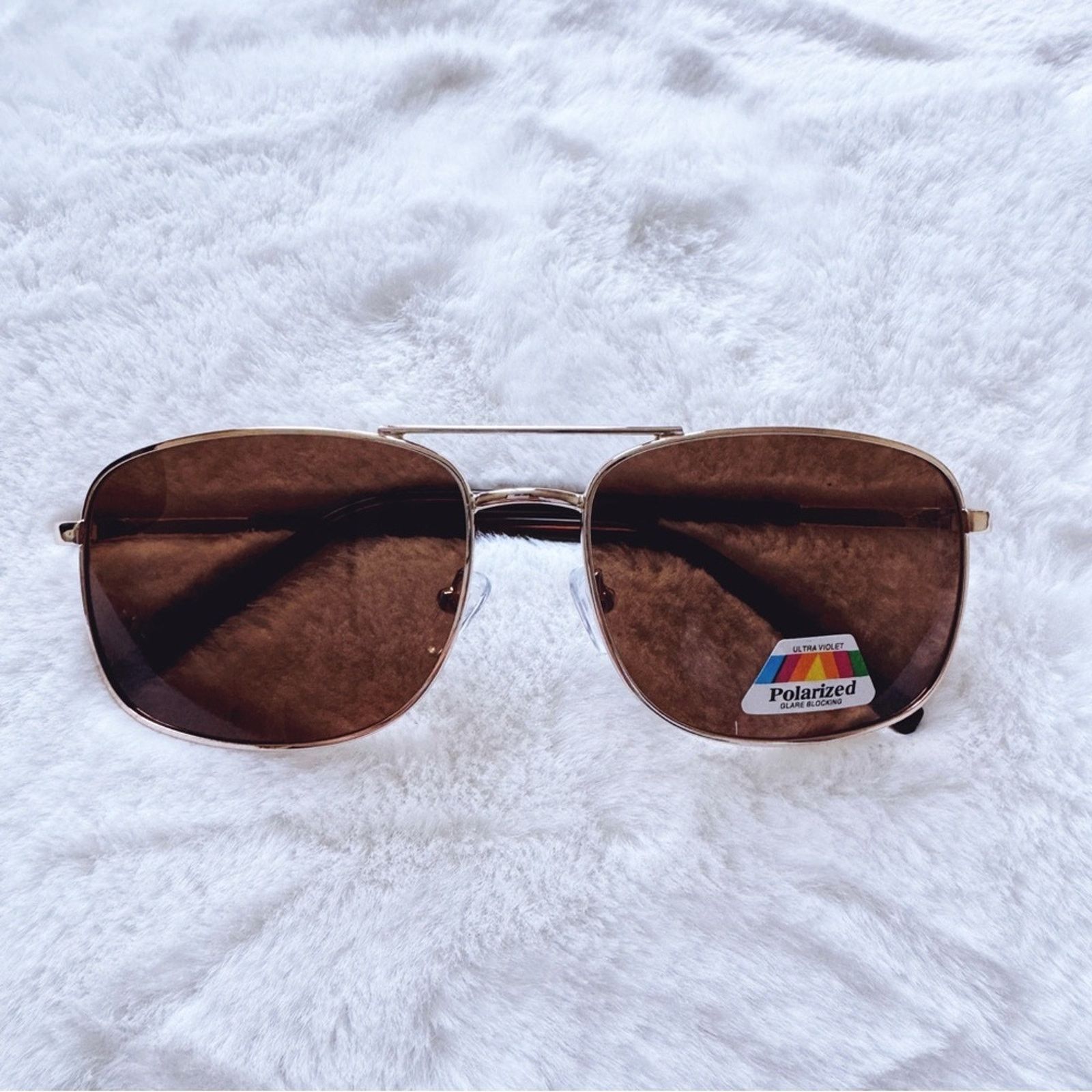 Other Troy Brown Rectangular Polarized Sunglasses Size ONE SIZE - 2 Thumbnail