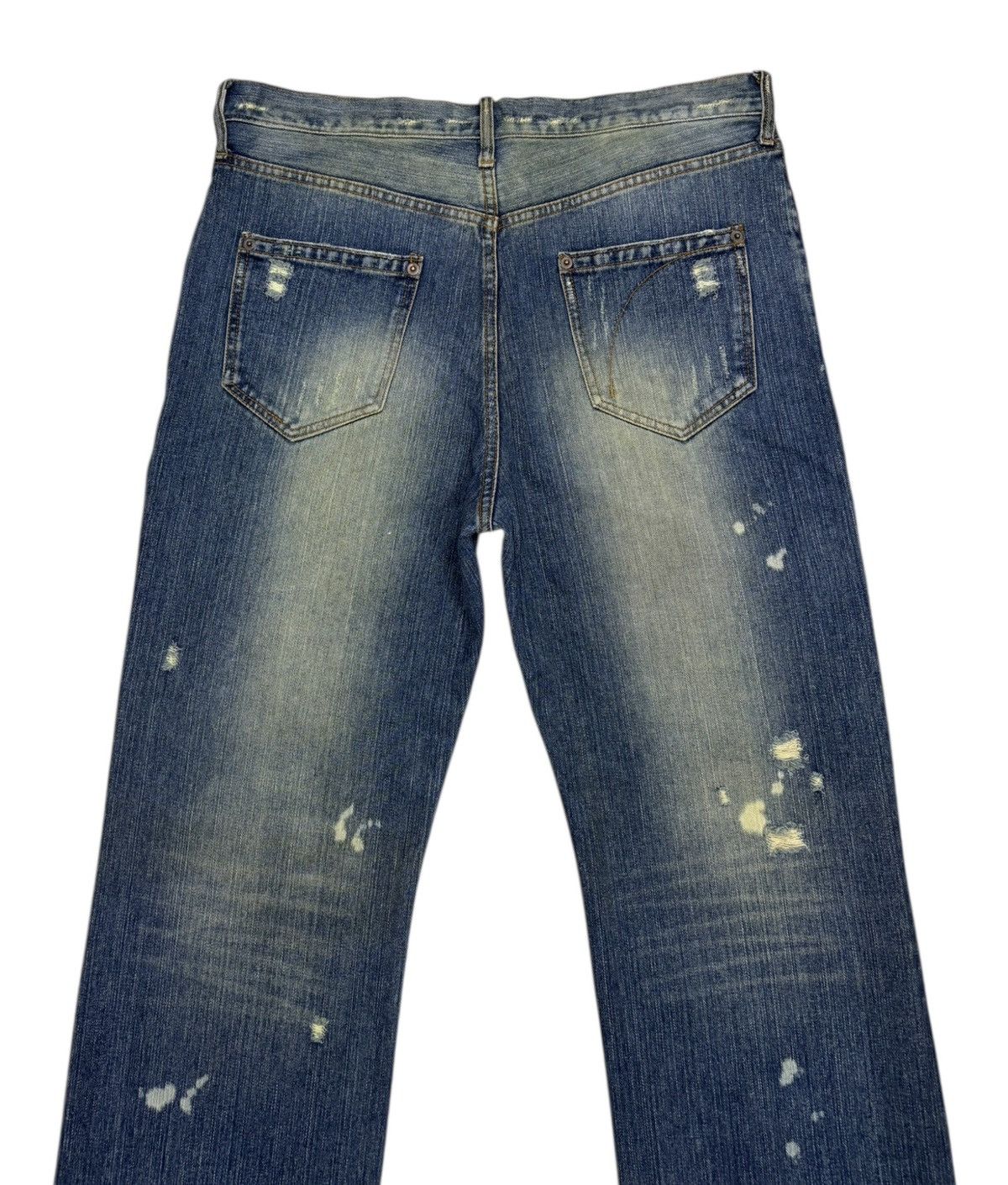 Gaultier Homme Objet × Jean Paul Gaultier GAULTIER HOMME OBJET BORO PATCHWORK CUSTOM MADE RIPPED JEANS Size US 34 / EU 50 - 4 Thumbnail