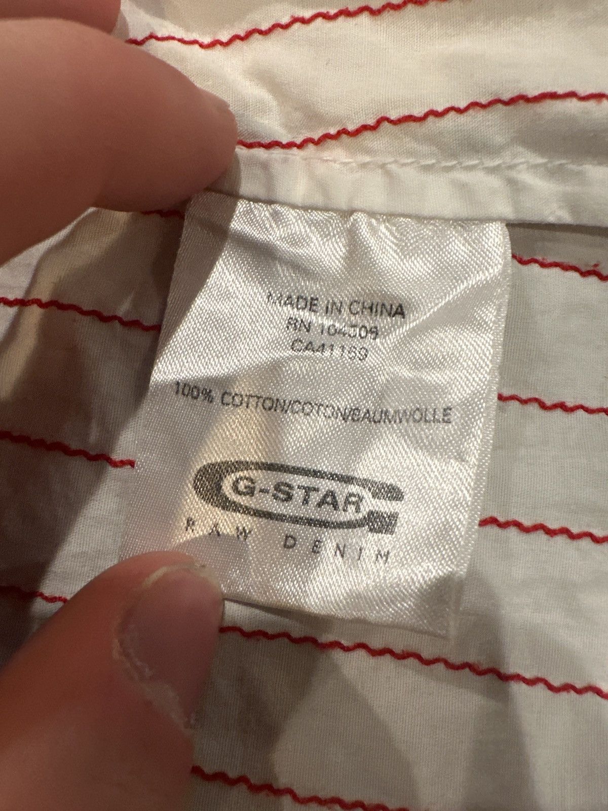 G-Star G star Raw Red Pinstripe Shirt Size US M / EU 48-50 / 2 - 7 Thumbnail
