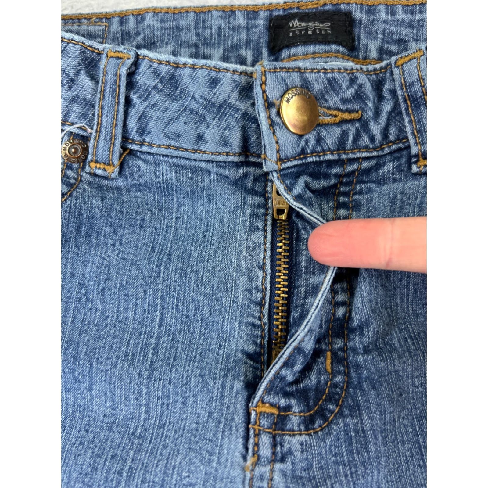 Mossimo Vintage Mossimo Blue Denim Bootcut Jeans Women's Regular Fit 24x28 Stretch Cotton Size 25" / US 0 / IT 36 - 5 Thumbnail