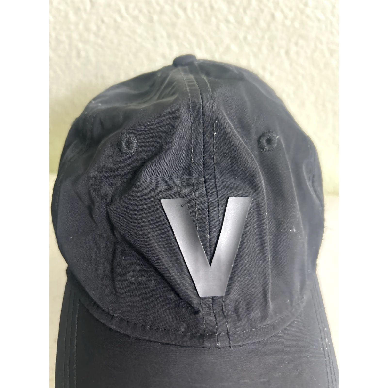 Vintage Vooray Strapback Baseball Hat Black Polyester Adjustable Men One Size Stains Hat Size ONE SIZE - 3 Thumbnail