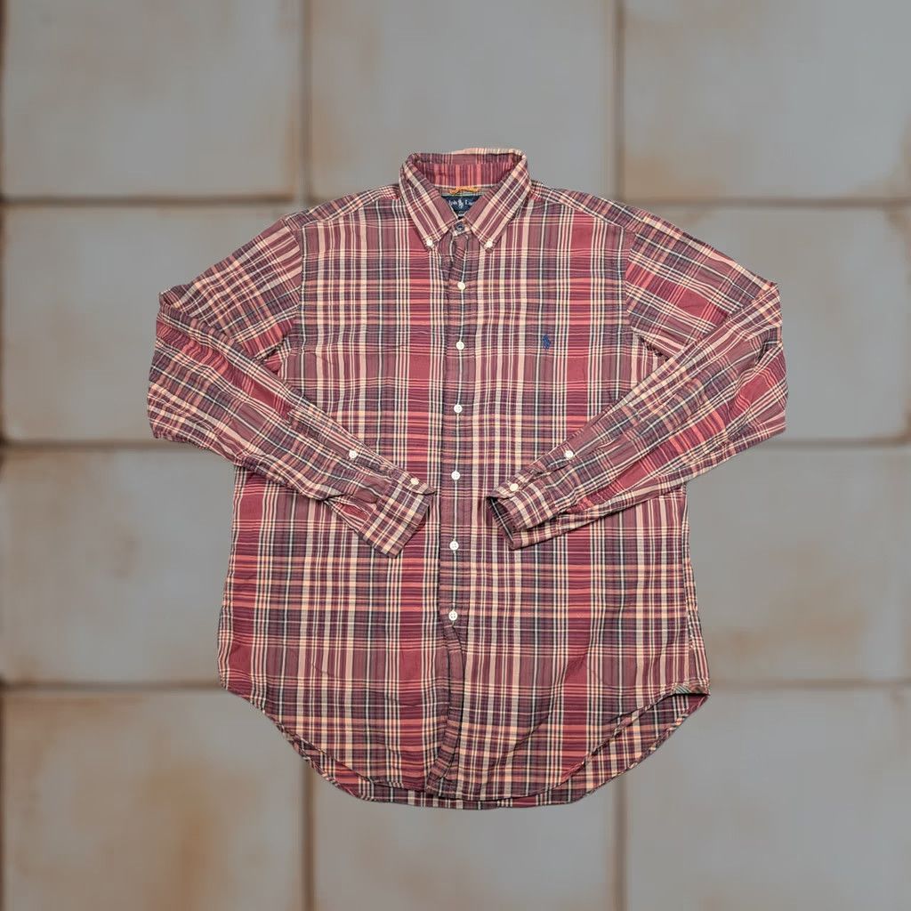 Ralph Lauren Ralph Lauren Shirt Mens L Red Plaid Classic Fit Long Sleeve Button-Down Pony Size US L / EU 52-54 / 3 - 1 Thumbnail