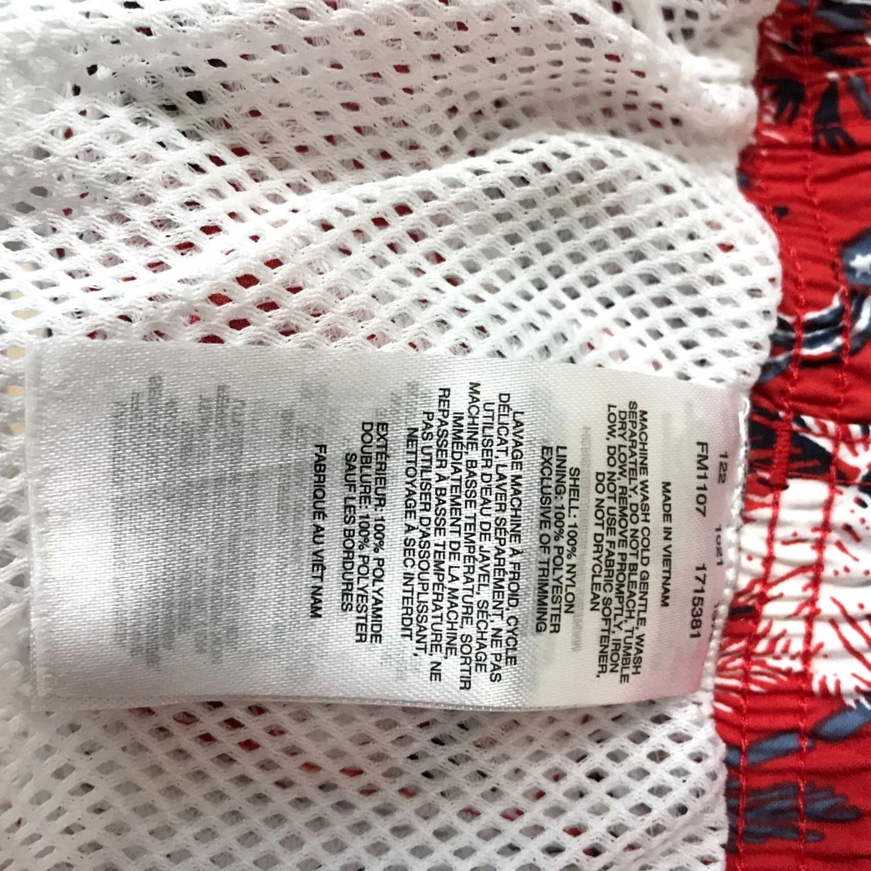 Vintage COLUMBIA Men's Large Red 100% Nylon Swim Trunks Size US 33 - 6 Thumbnail