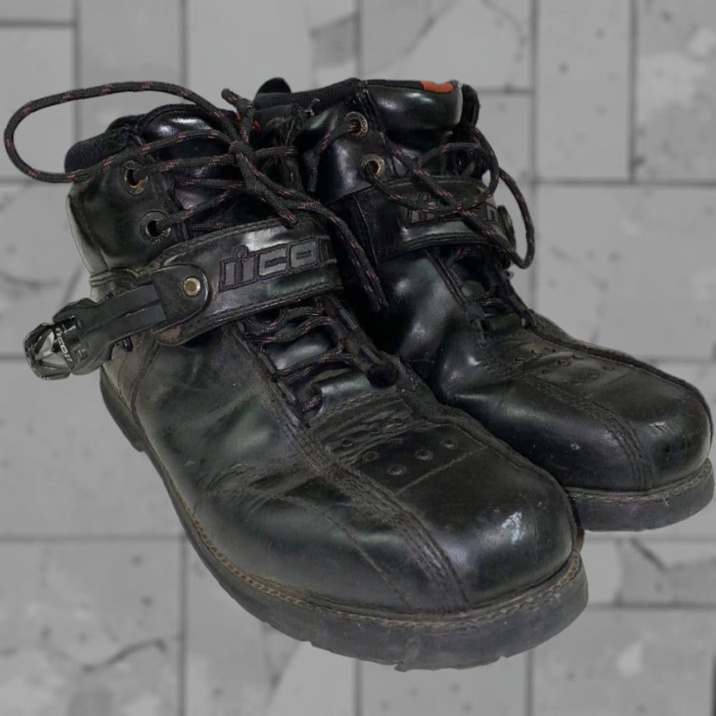 Vintage Icon Super Duty Mens Black Leather Comfort Boots Size 10 Size US 10 / EU 43 - 1 Thumbnail