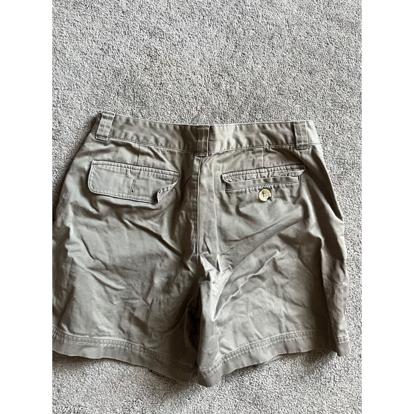Banana Republic VINTAGE Banana Republic Women's Chino Shorts Size 8 Brown Solid Flat Front Stretch Casual Size 30" / US 8 / IT 44 - 2 Thumbnail