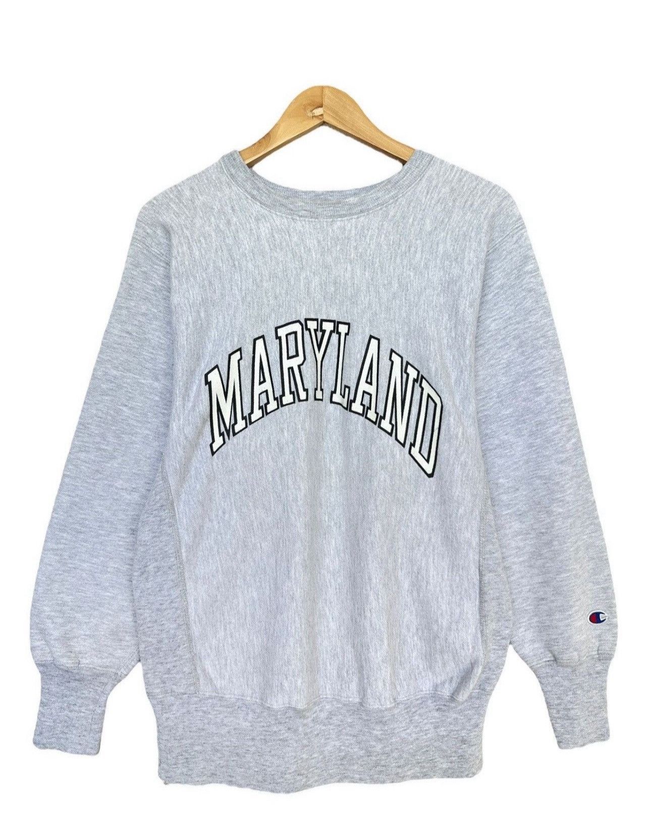 Vintage Vintage 90s Maryland Champion Reverse Weave Sweatshirt Size US M / EU 48-50 / 2 - 1 Thumbnail
