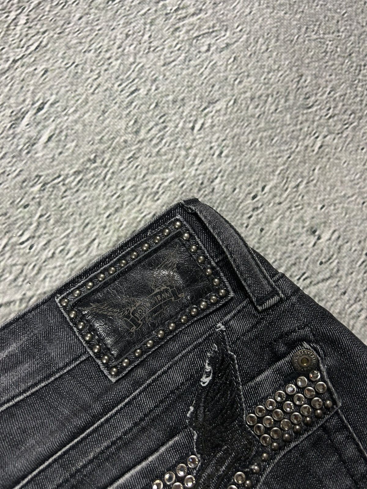 Robins Jeans Robins jeans black rhinestones studded jeans flared Y2K Size US 30 / EU 46 - 5 Thumbnail