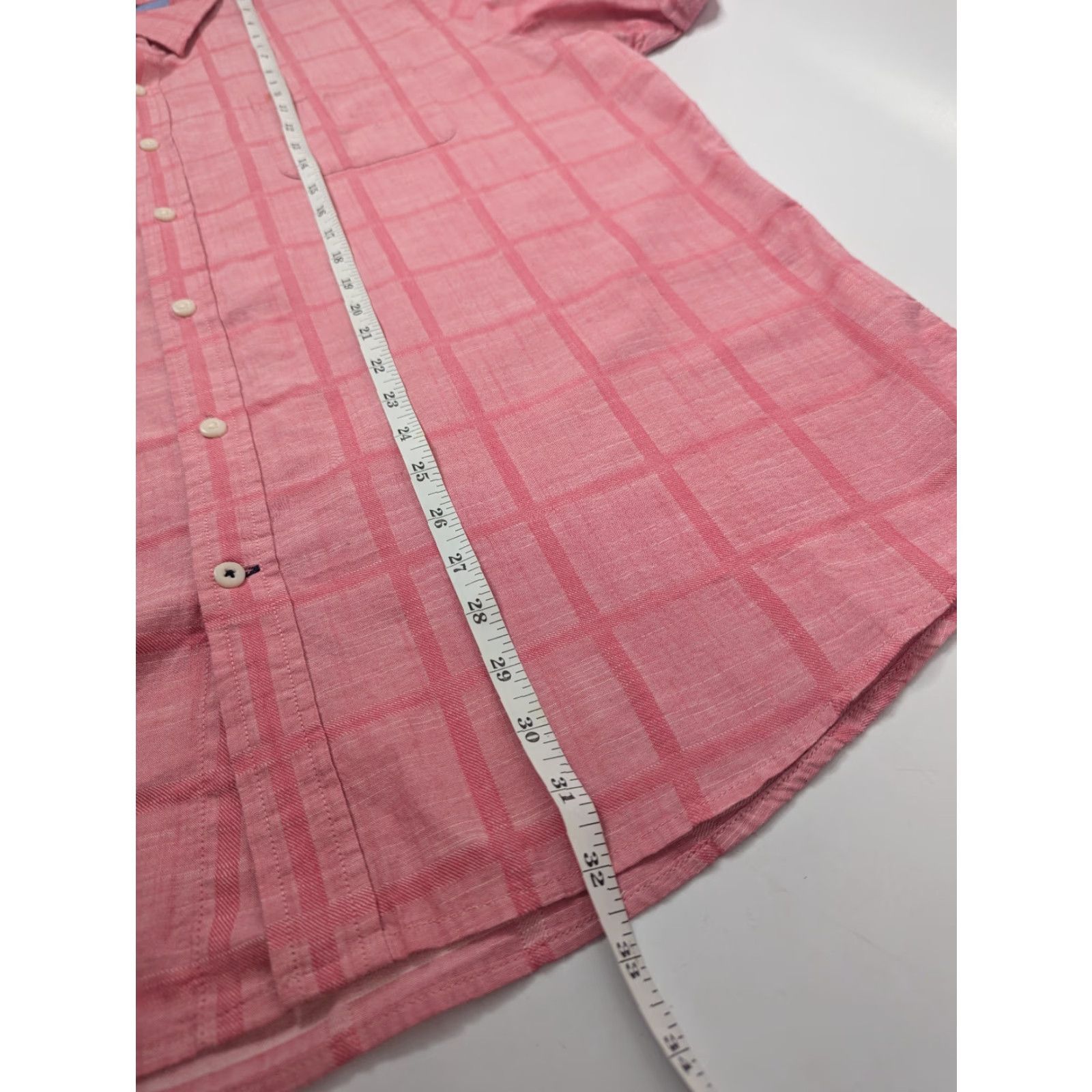 Izod Izod Saltwater Mens 2XL Pink Plaid Short Sleeve Button Relaxed Shirt Casual Beach Vacations Mens clothing Size US XXL / EU 58 / 5 - 4 Thumbnail