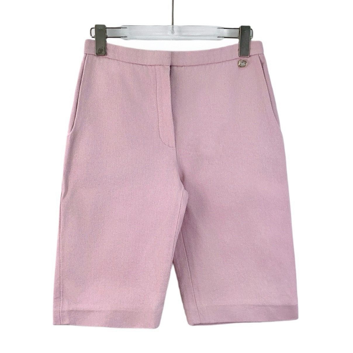 Chanel Chanel Pink CC Logo Cotton Casual Bermuda Shorts K26WX Size 25" / US 0 / IT 36 - 1 Thumbnail