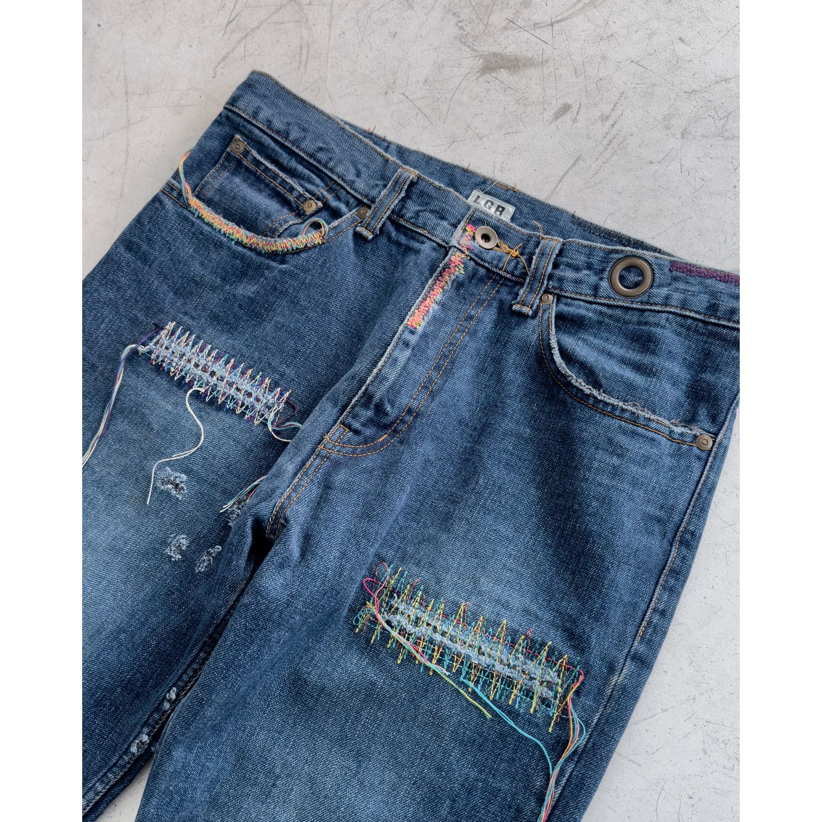 Beams Plus × Le Grande Bleu (L.G.B.) L.G.B. x Beams Rainbow Repair Denim Size US 30 / EU 46 - 8 Thumbnail