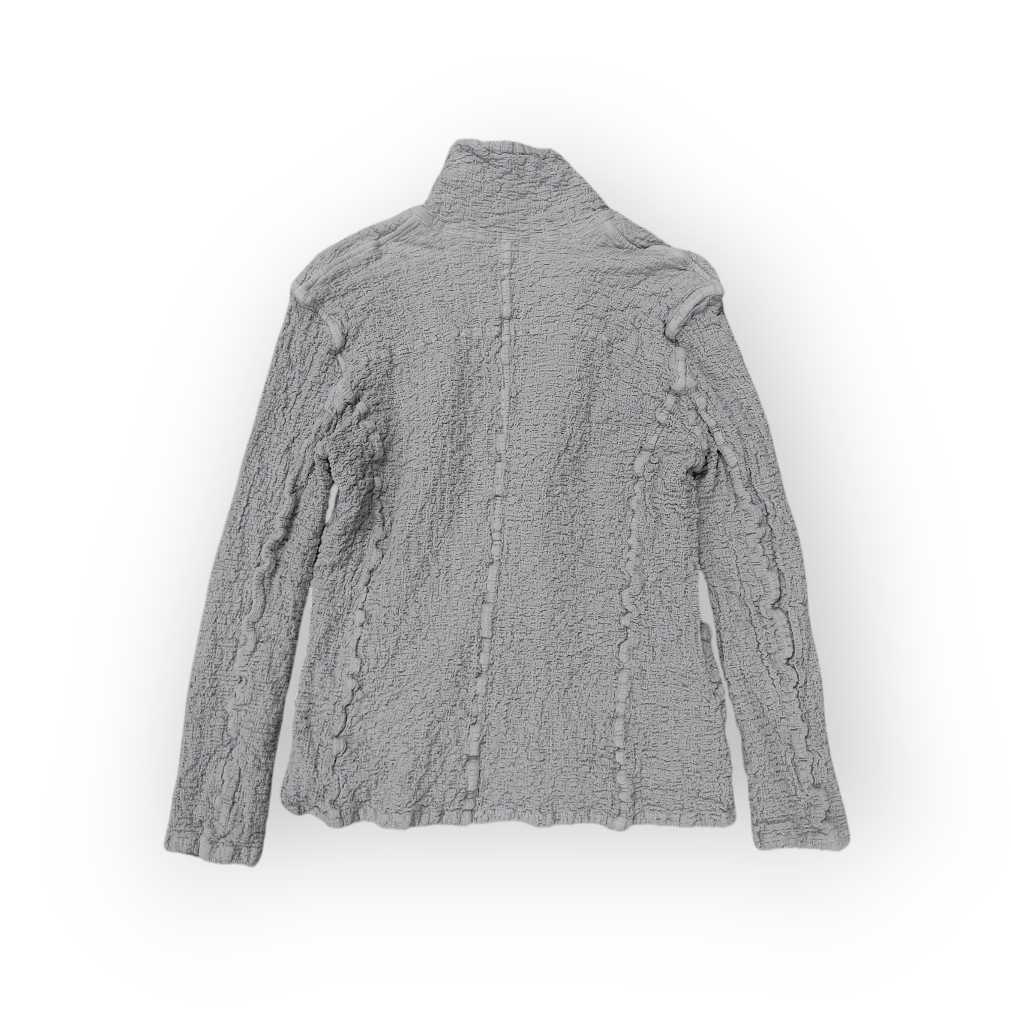 Issey Miyake × Pleats Please Issey Miyake ISSEY MIYAKE Me Cauliflower Pleated Stretch Cardigan Blazer Size S / US 4 / IT 40 - 8 Thumbnail