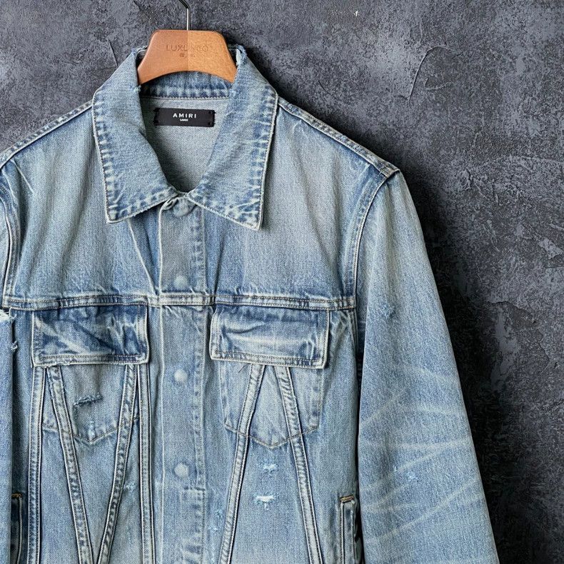 Amiri Amiri Blue pure cotton denim jacket Size US L / EU 52-54 / 3 - 3 Thumbnail