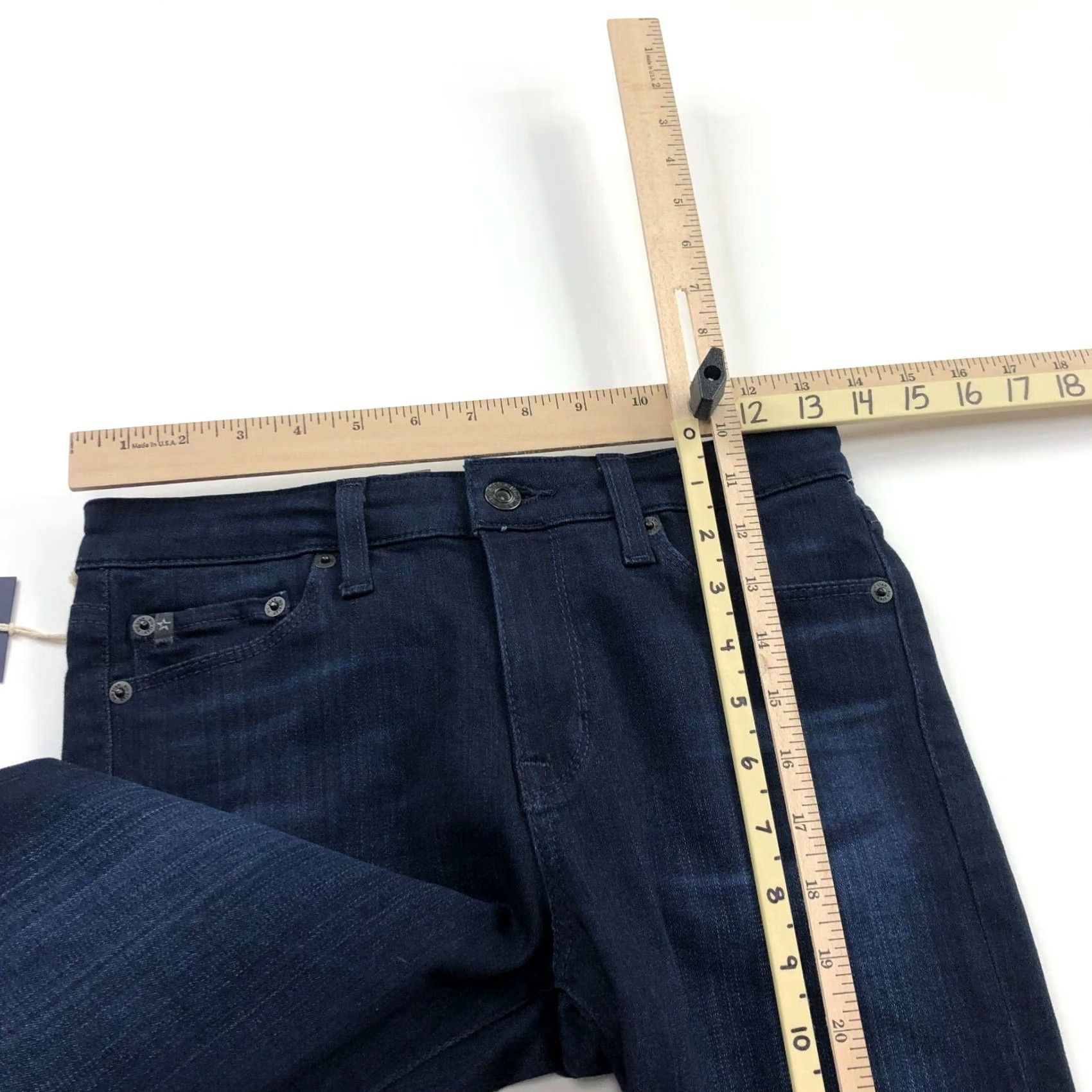 Vintage Big Star Ava Mid Rise Super Skinny 27P Jeans Women 27W 27L Blue Solid 5-Pocket Denim Fashion Jeans Size 27" / US 4 / IT 40 - 7 Thumbnail