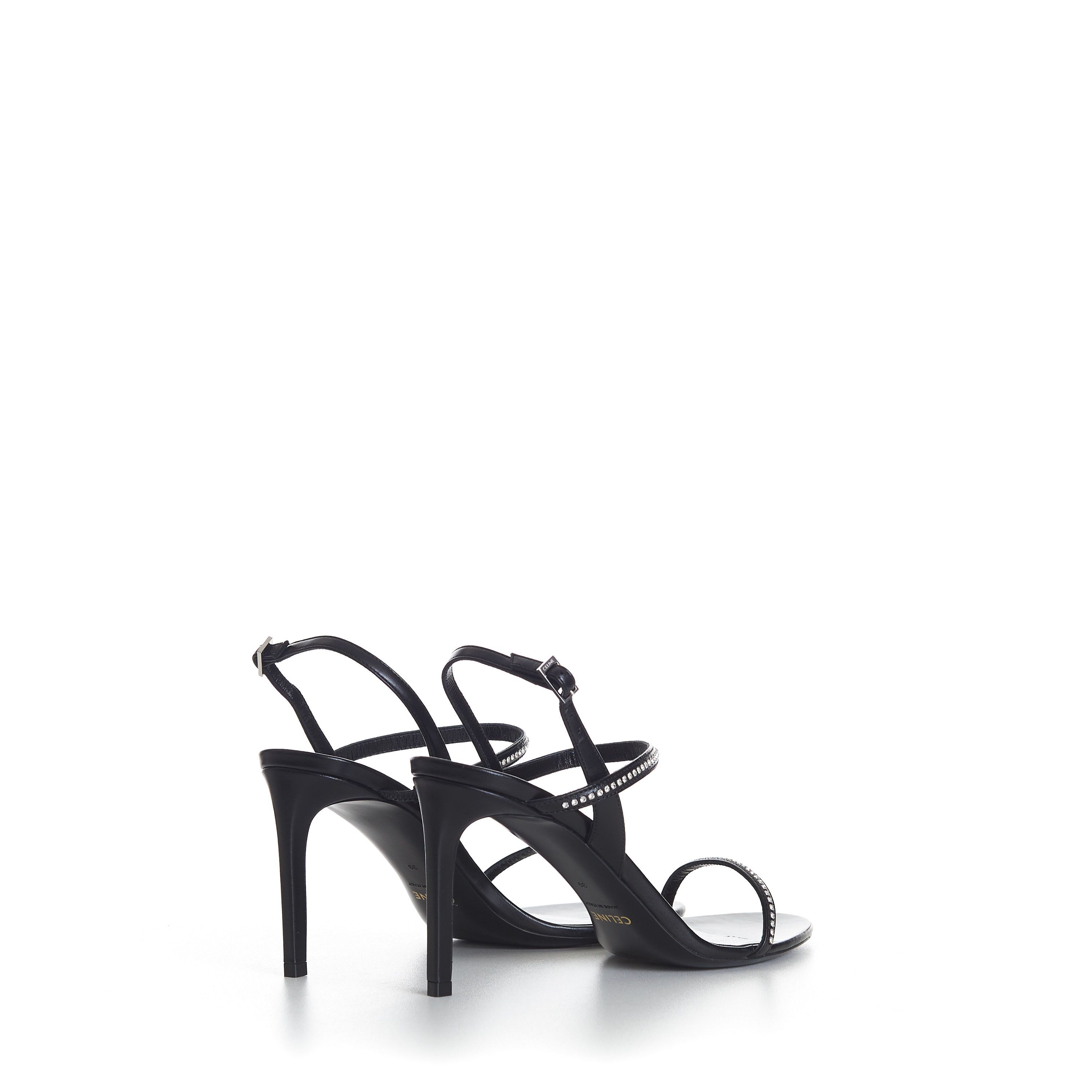 Celine Black Soir Strap Sandal - Strass Embellished Straps Size US 6 / IT 36 - 8 Thumbnail