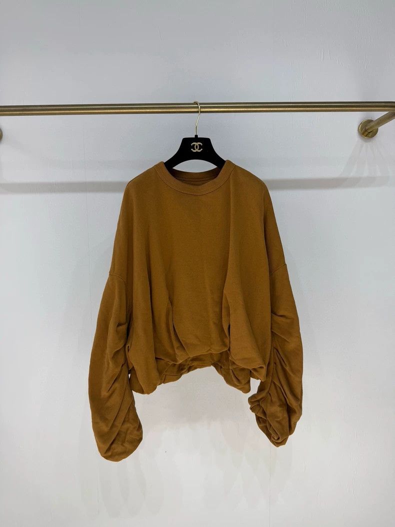 Dries Van Noten DRIES VAN NOTEN Brown pleated sweatshirt Size XS / US 0-2 / IT 36-38 - 1 Thumbnail
