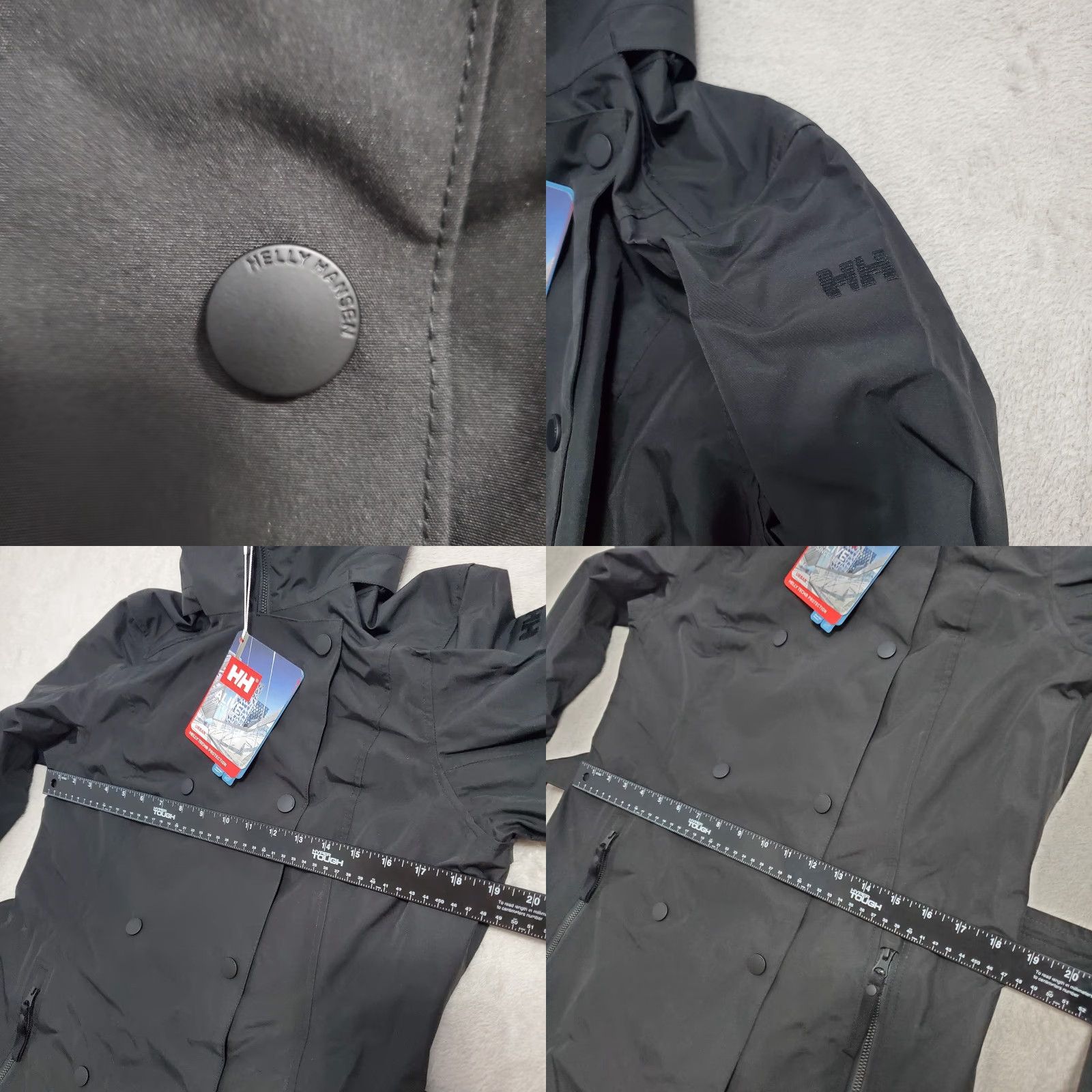 Helly Hansen Helly Hansen Welsey II Trench Coat Women L Black Hooded Waterproof Packable Belted Breather Zipped Pockets Size L / US 10 / IT 46 - 9 Thumbnail