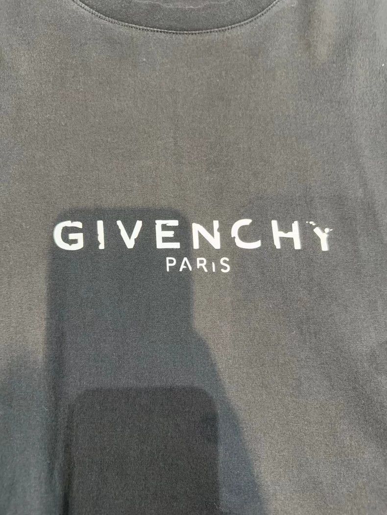 Givenchy Givenchy Black Destroyed Loho Short-sleeved Shirt Size US L / EU 52-54 / 3 - 3 Thumbnail