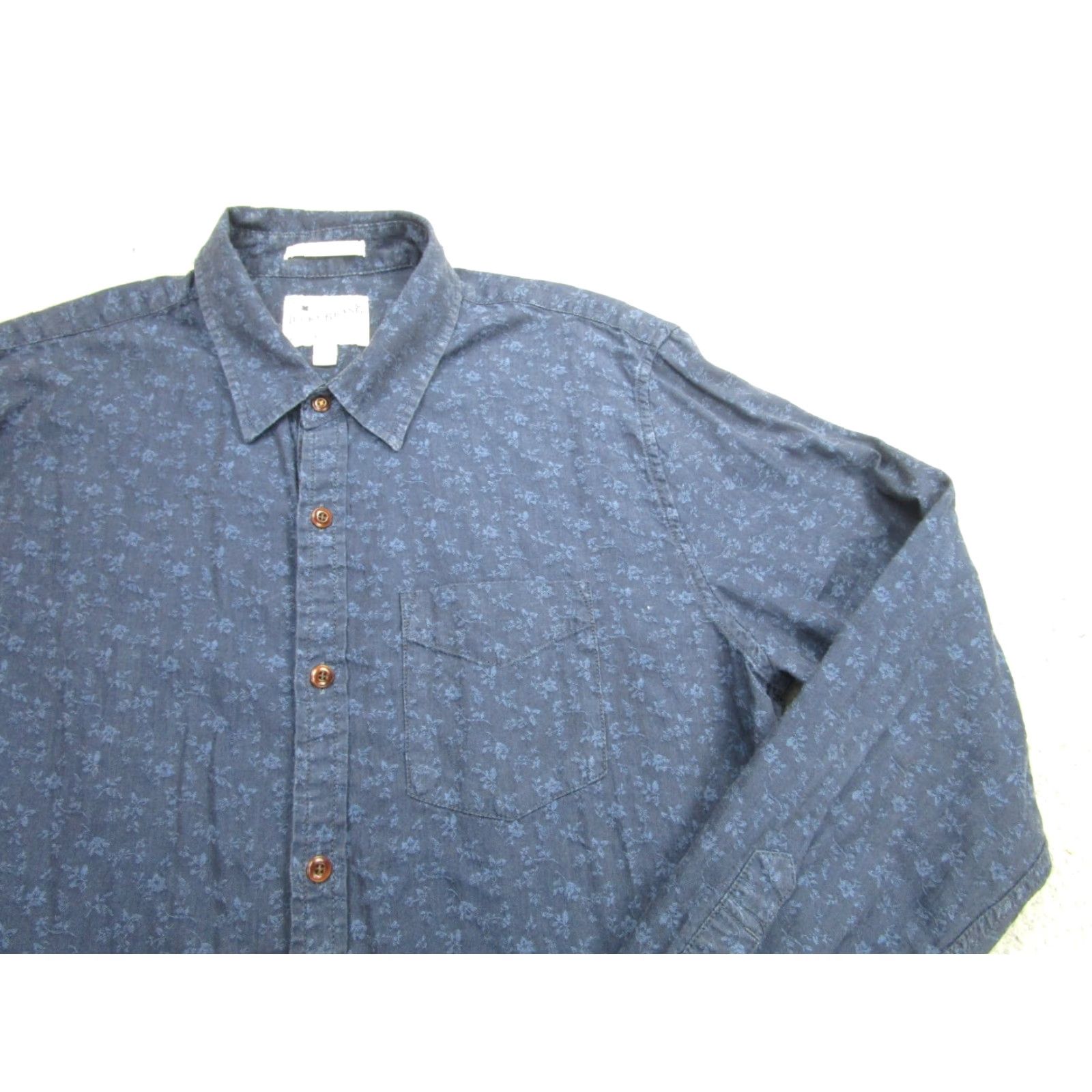 Lucky Brand Lucky Brand Shirt Mens Medium Blue Slim Floral Flowers all over Long Sleeve Size US M / EU 48-50 / 2 - 2 Thumbnail