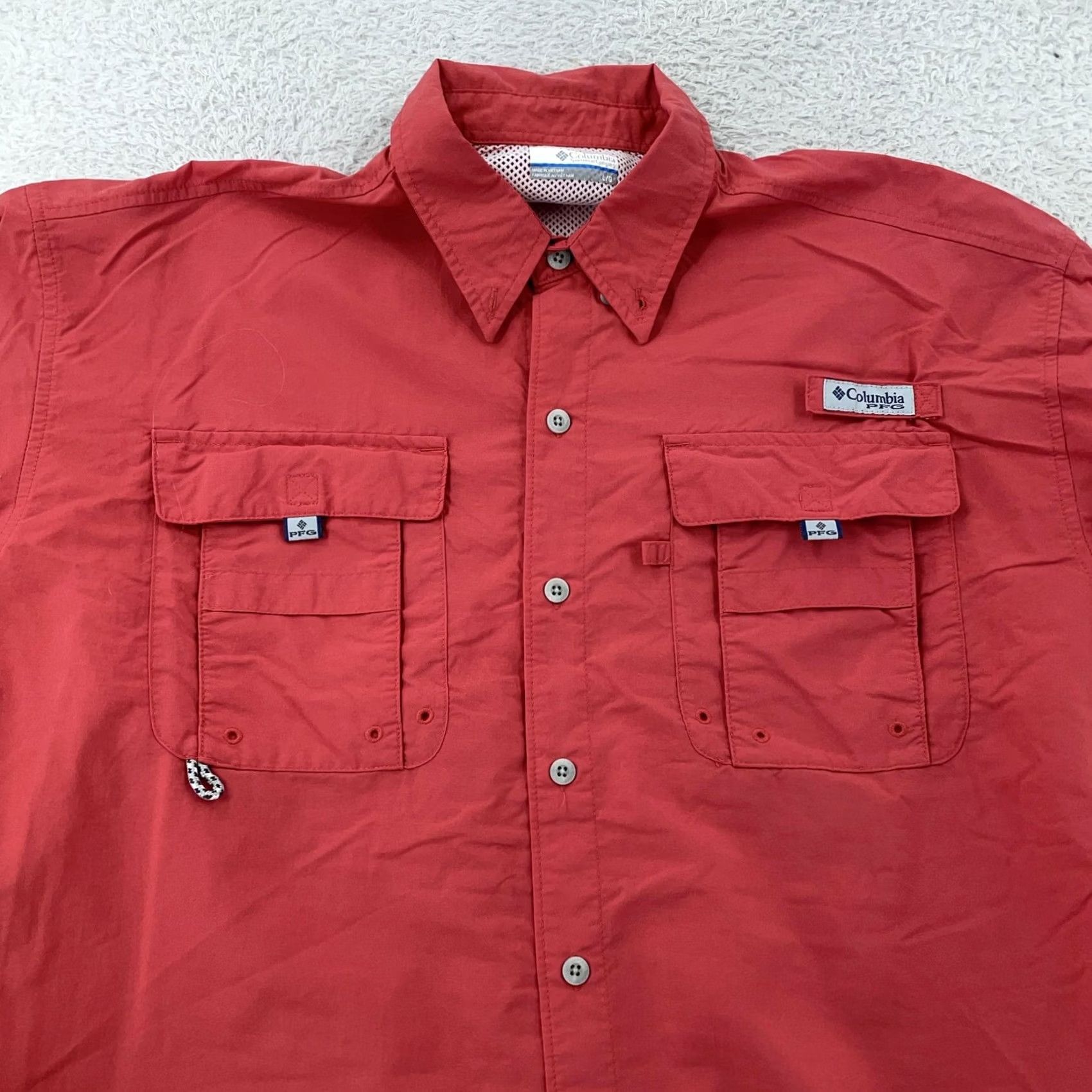 Vintage Columbia PFG Bahama II Fishing Shirt Mens Large Red Long Sleeve Button Down Size US L / EU 52-54 / 3 - 2 Thumbnail