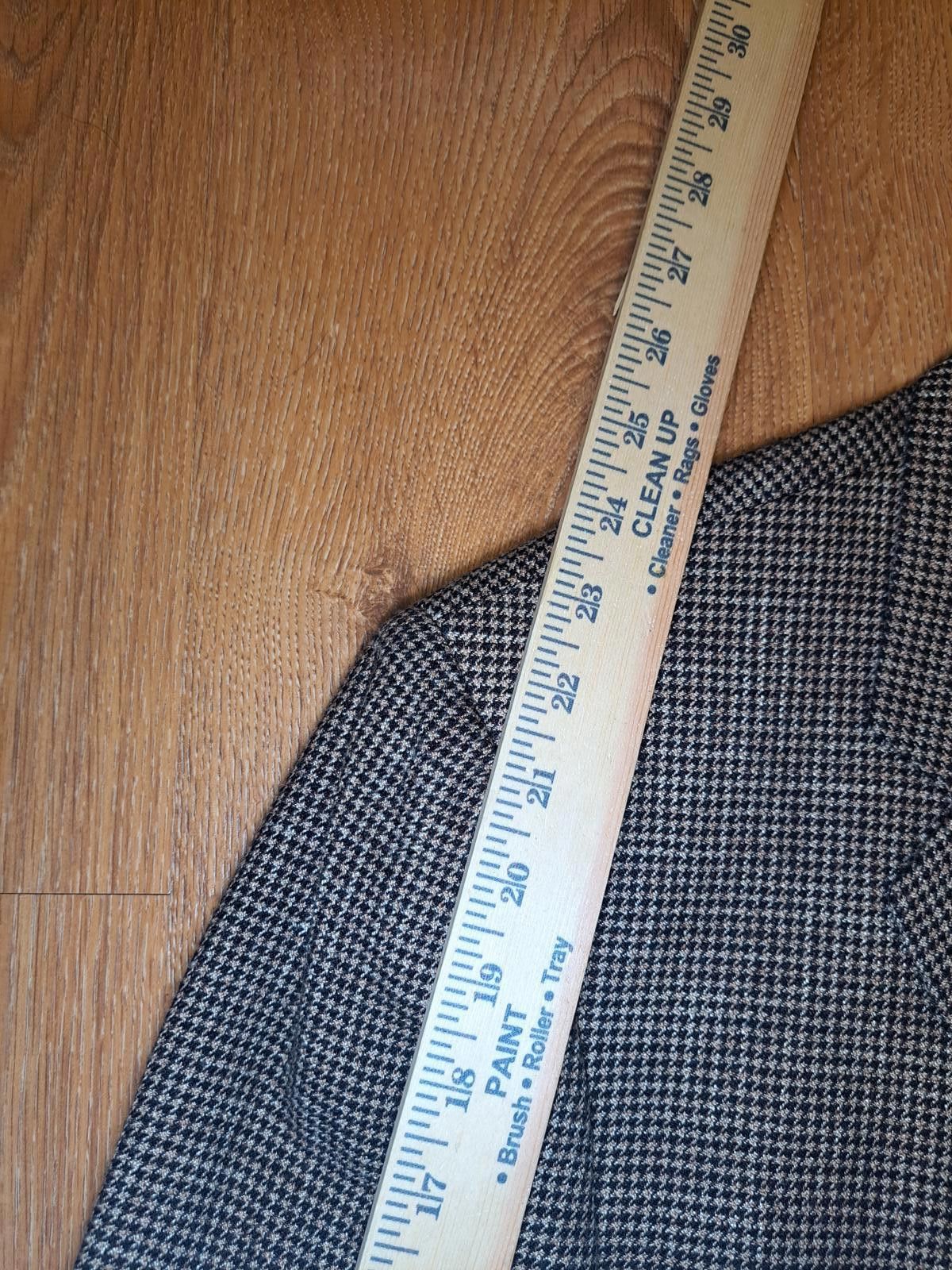 Hickey Freeman Hickey Freeman Sport Coat Mens 44S Brown Houndstooth Wool Size 44S - 12 Thumbnail