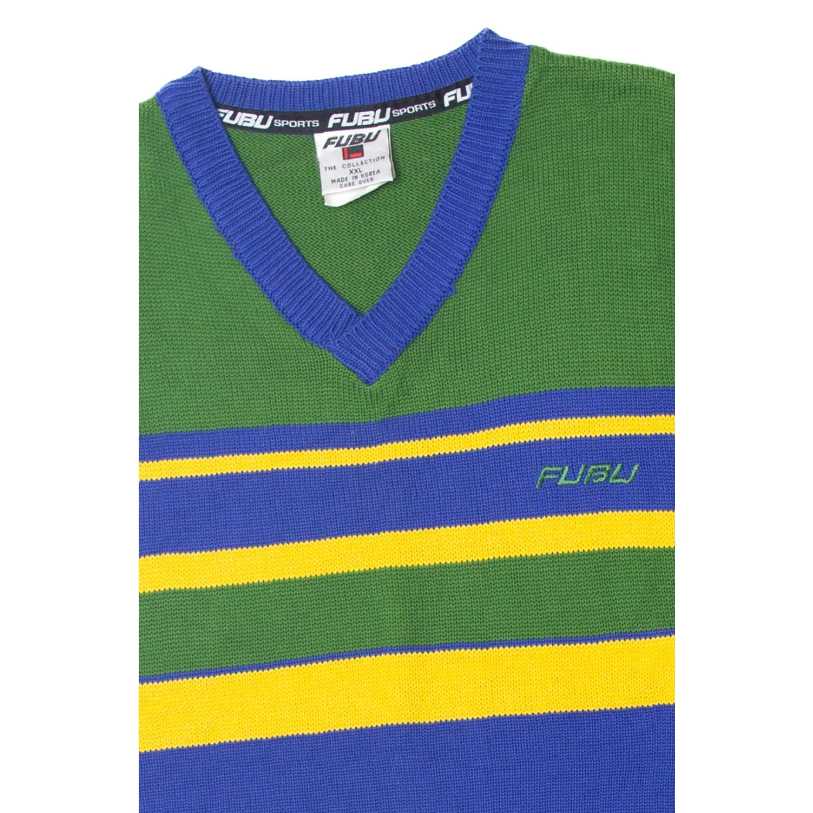 Fubu VINTAGE Fubu Vest Shirt (XX-Large) Green Acrylic / Cotton Men’s? Size US XXL / EU 58 / 5 - 2 Thumbnail